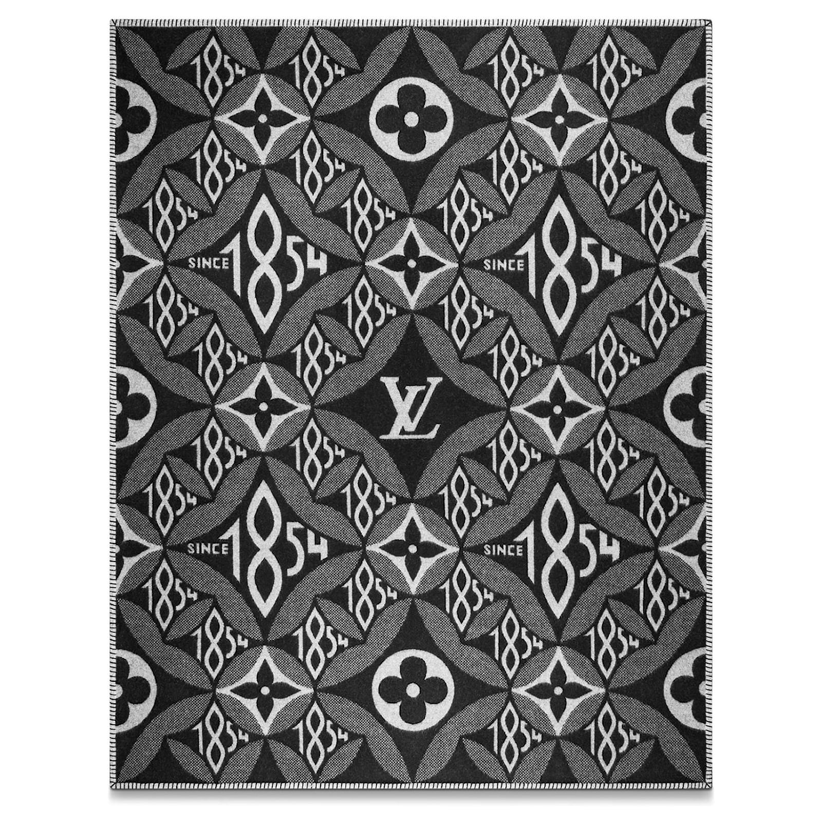 Louis Vuitton LV since 1854 Blanket Black Wool ref.844174 - Joli