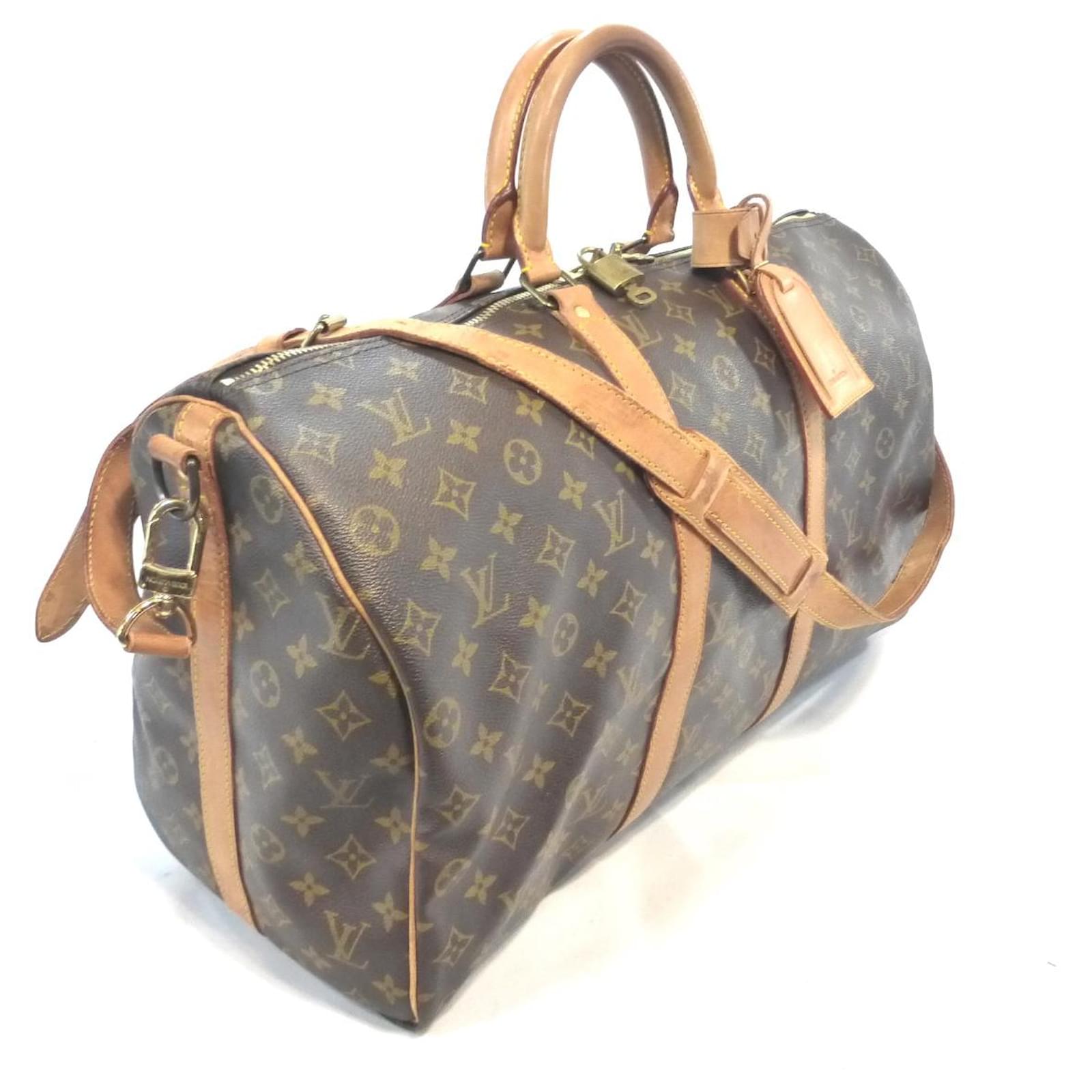 Louis Vuitton keepall 50 Monogramm-Schulterriemen VI1920 Braun