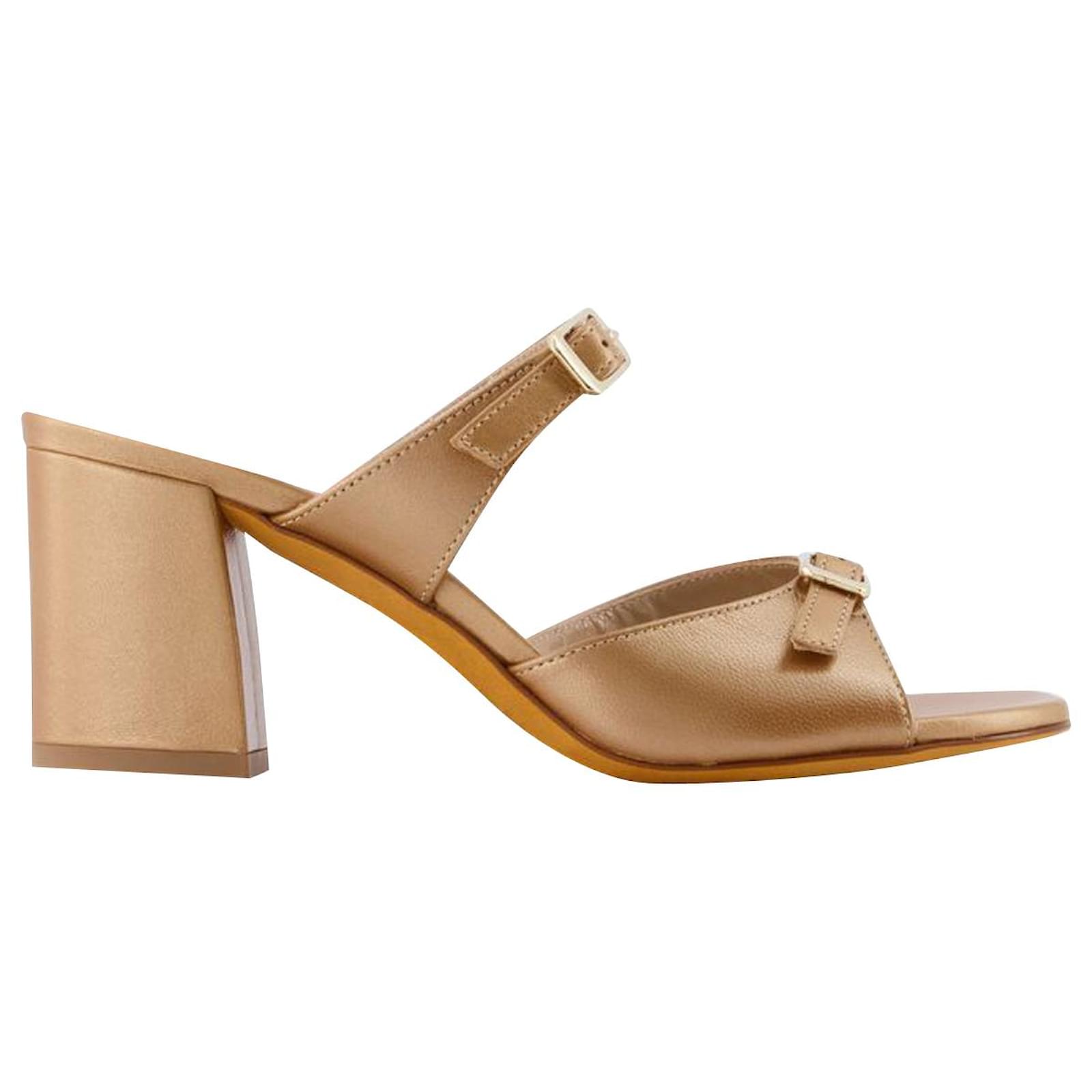 Una Sandals Maryam Nassir Zadeh Bronze Leather Metallic ref