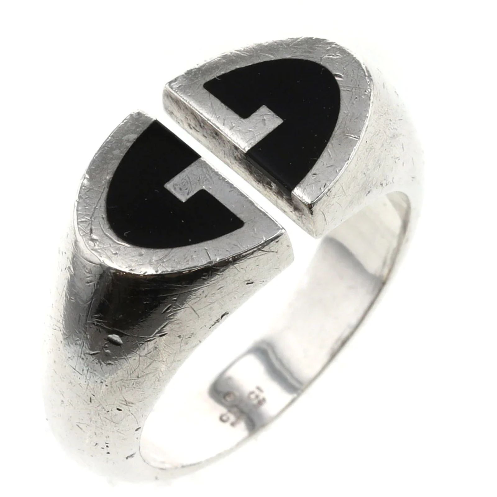 Gg Ring Gucci GG Seal Stamp Ring Silvery Silver Metal ref.845063 - Joli Closet