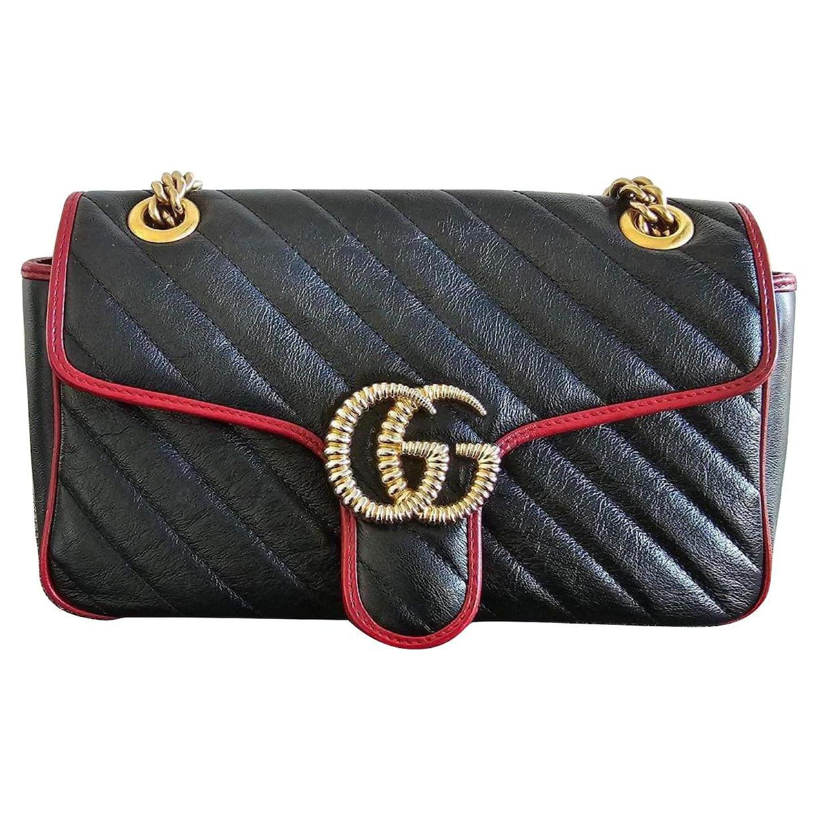 Farfetch Gg Marmont Leather Crossbody Bag Farfetch Gucci Black