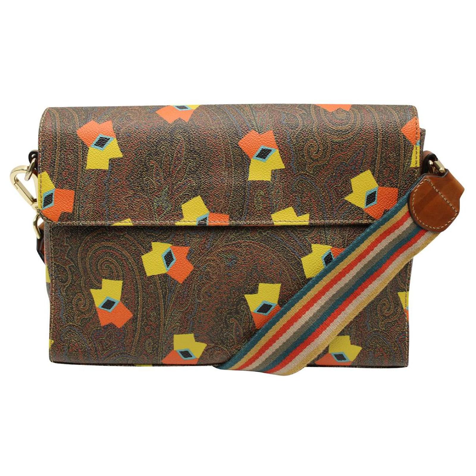 Etro Multicolor Zip Leather Shoulder Bag