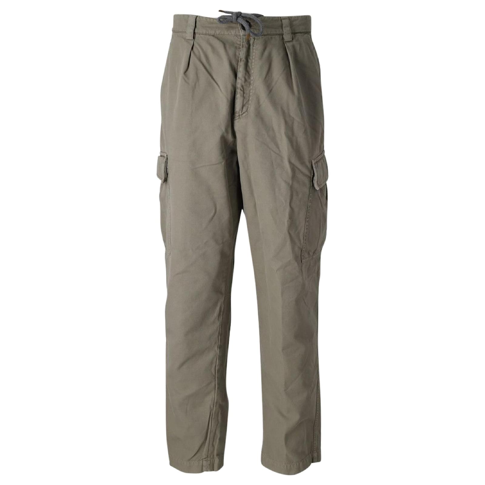 Brunello Cucinelli Cargo Pants in Olive Cotton Green Olive green ref ...