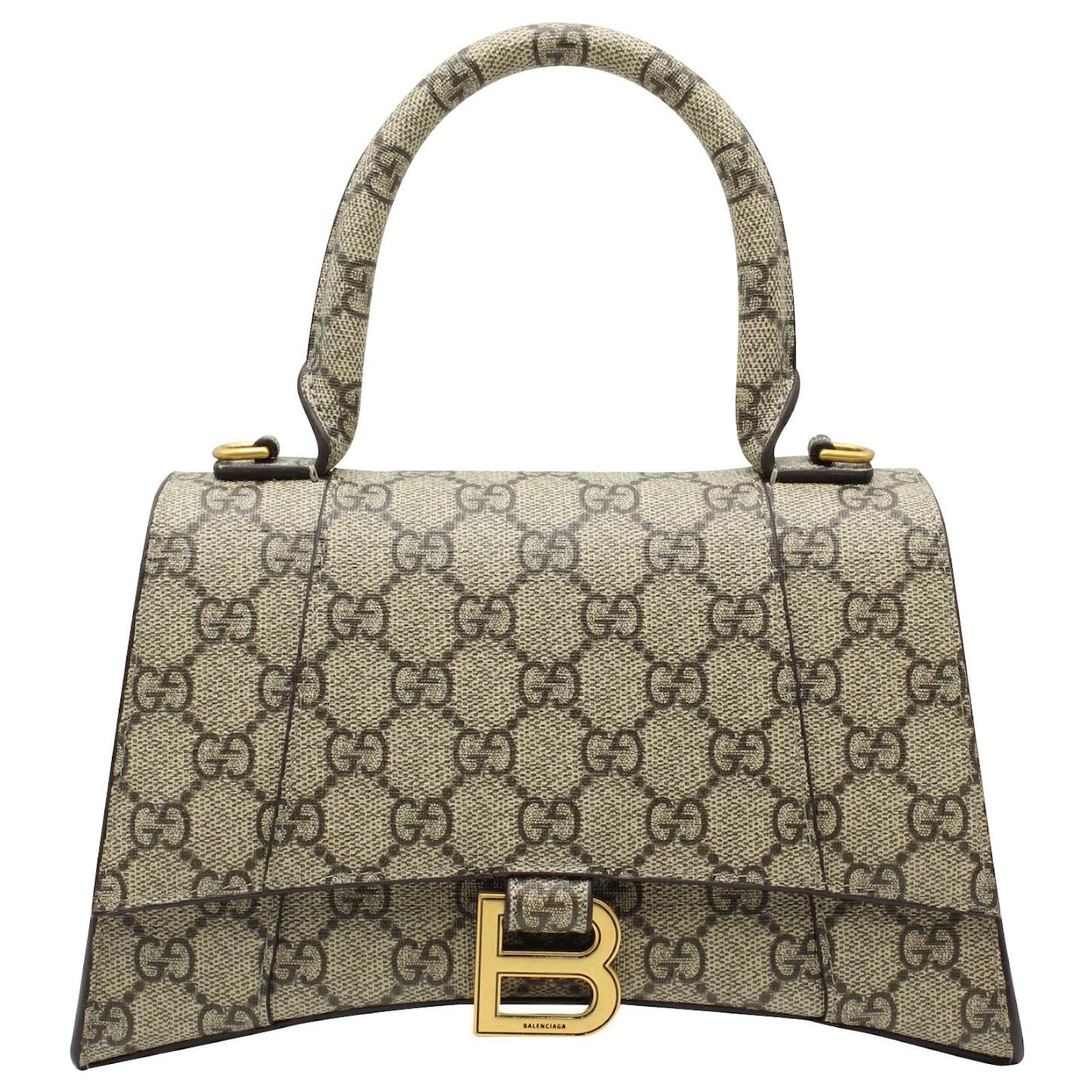 The Hacker Project-Gucci & Balenciaga Small Hourglass Bag Brown Cloth  ref.846538 - Joli Closet