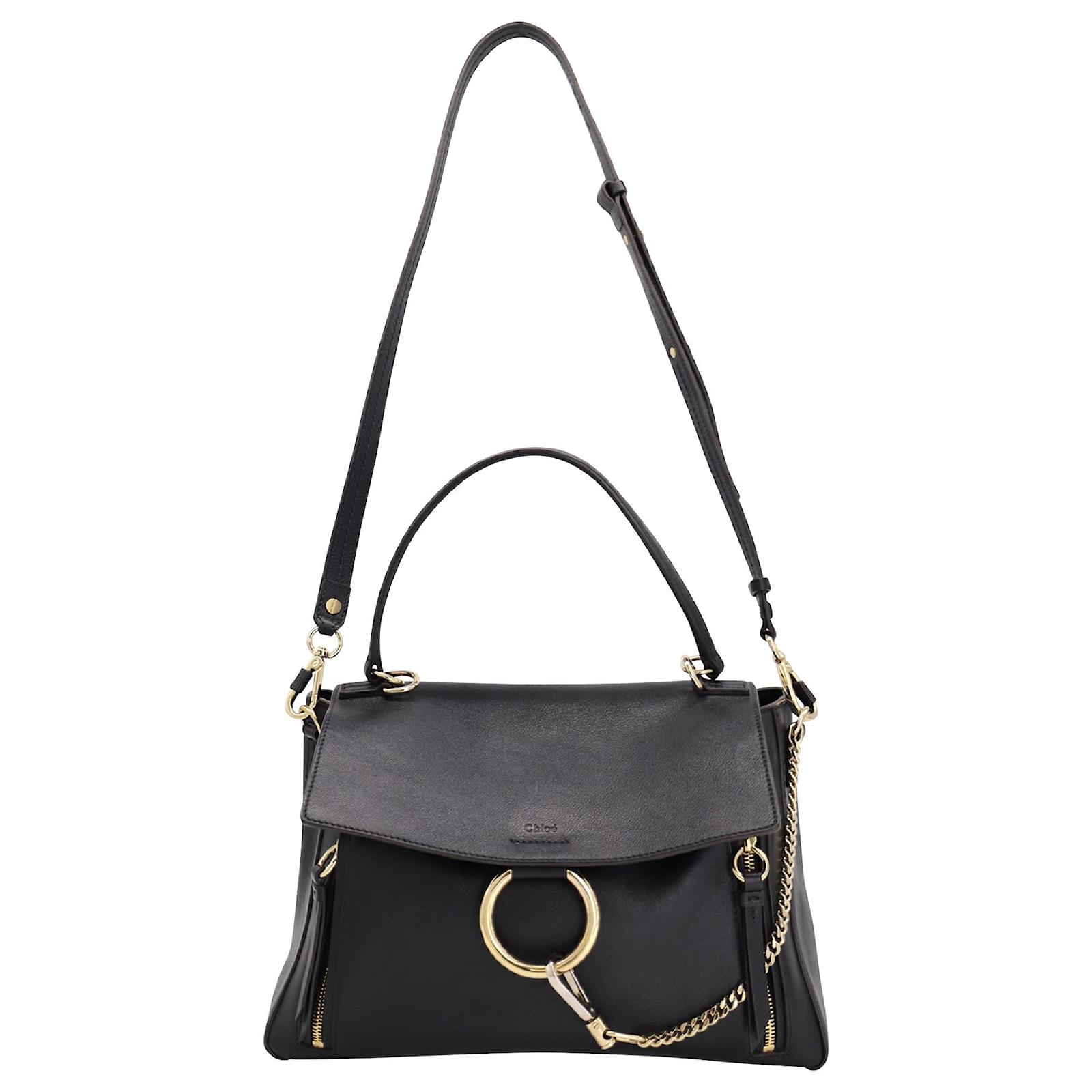 Chloé Faye Shoulder Bag in Black Leather ref.846580 - Joli Closet