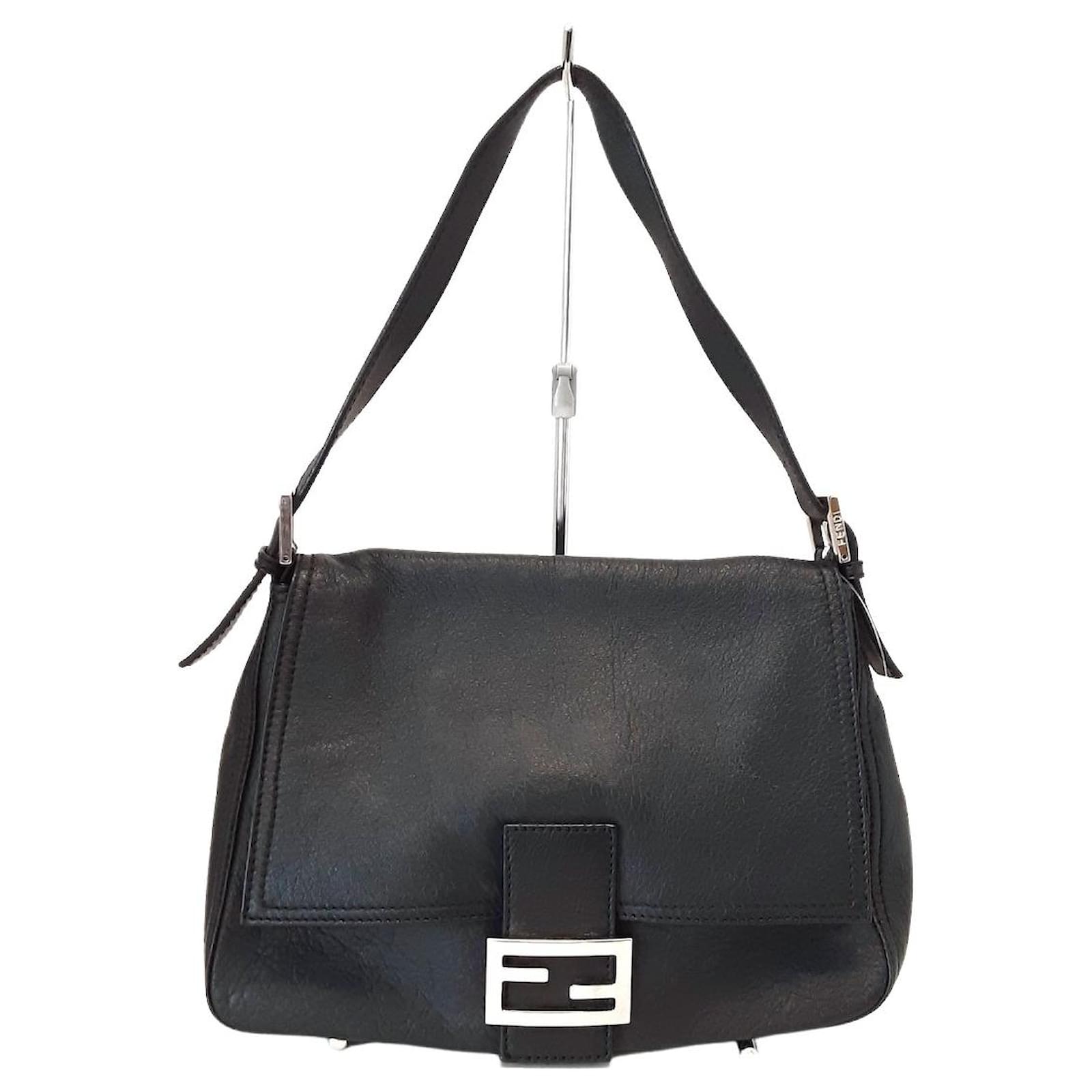 Fendi Mamma Baguette Black Leather ref.847001 - Joli Closet