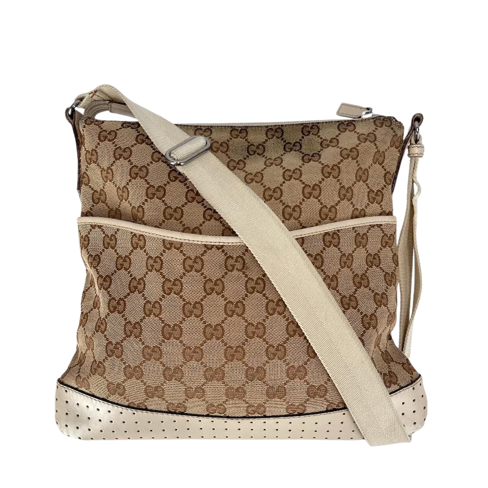 Ciro Velkommen Forord Brown Canvas Gucci Crossbody Bag Cloth ref.847742 - Joli Closet