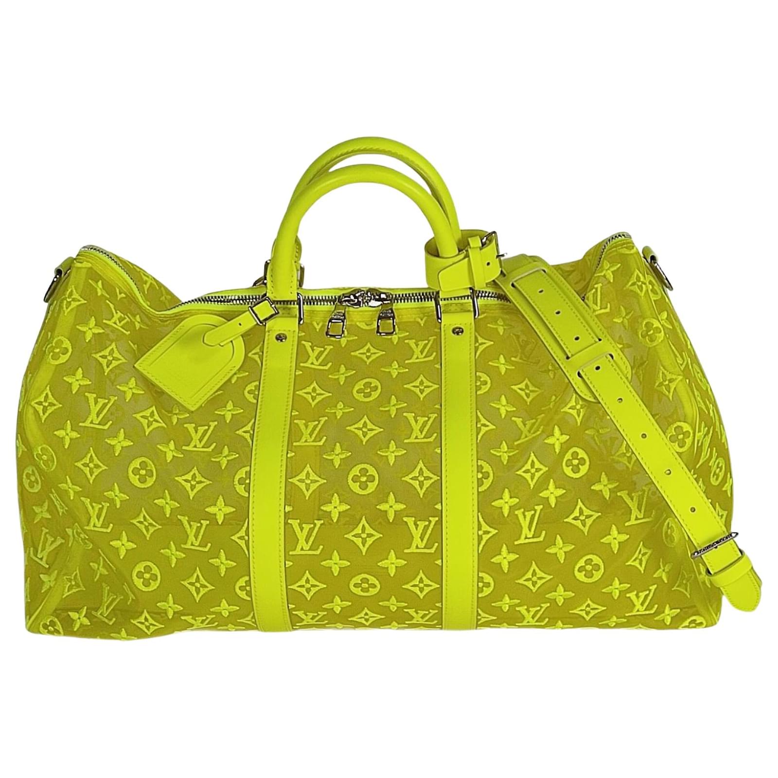 Keepall cloth travel bag Louis Vuitton Brown in Cloth - 31023263