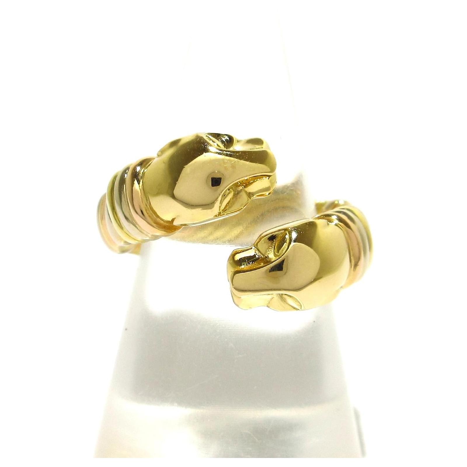 Grands Clips Vintage Panthère - Doré - Fermoir Clips - Occasion