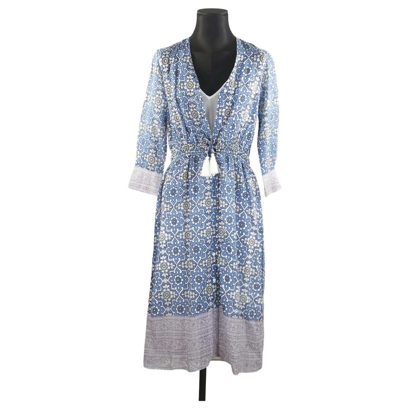 Vanessa Bruno Dress 34 Blue Viscose ref.848868 Joli Closet