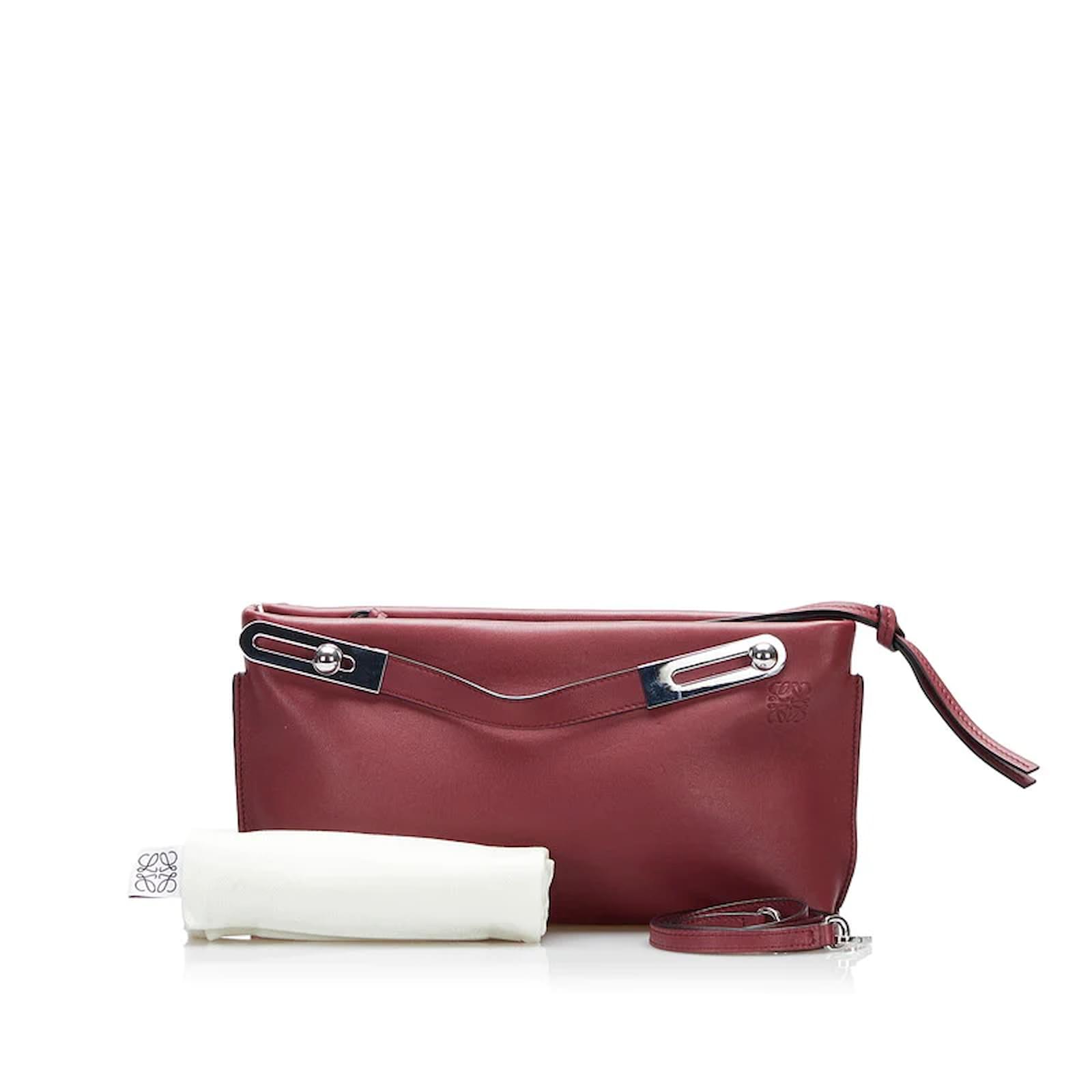 Loewe Missy Leather Shoulder Bag Red Pony-style calfskin ref.848951 ...
