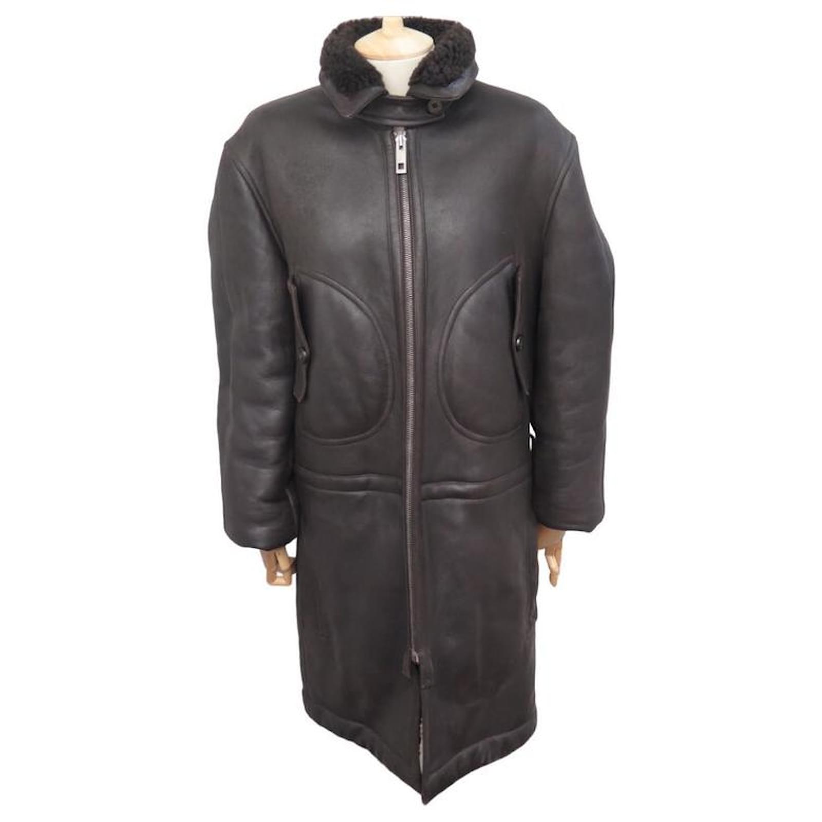 Shearling jacket Louis Vuitton Brown size 50 FR in Shearling