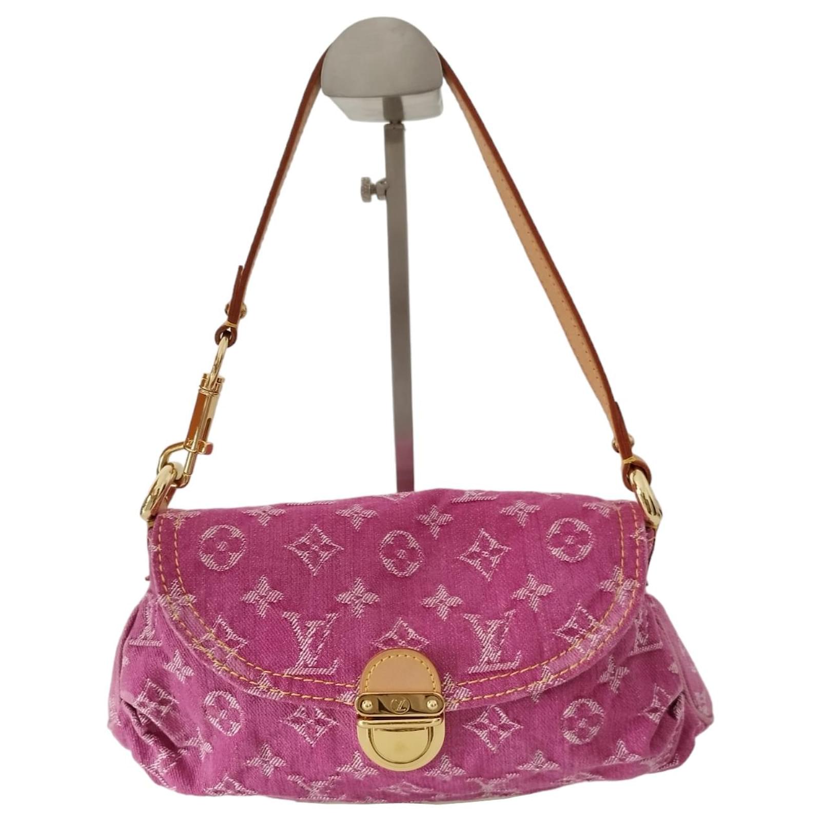 LOUIS VUITTON PINK DENIM PLEATY BAG