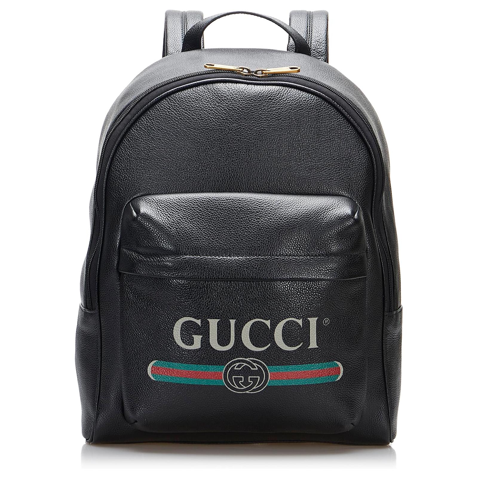 Gucci Black Logo Backpack Leather Pony-style calfskin ref.850111 - Joli ...