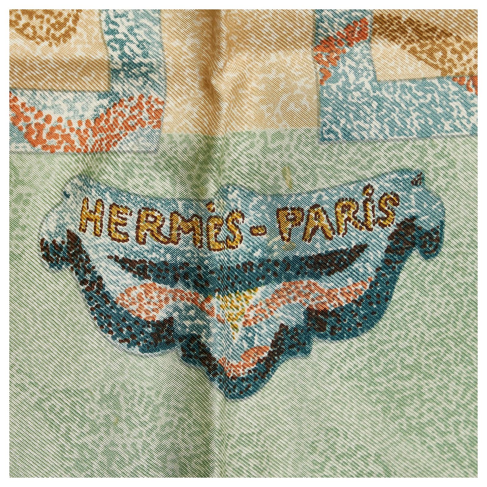 Écharpe Vintage HERMÈS - Motif Alfred De Dreux, Peintre Du Cheval - Soie - Occasion