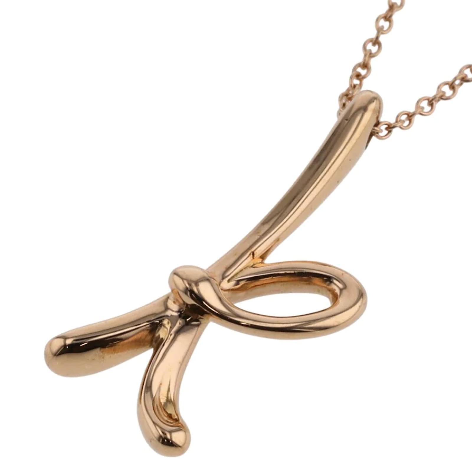 Tiffany & Co. Elsa Peretti letter “K” necklace | Letter k necklace, Tiffany  and co necklace, K necklace