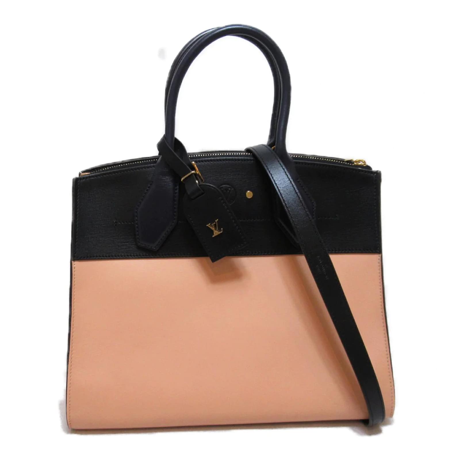 Louis Vuitton Bicolor Leather City Steamer Bag M51036 Black Pony