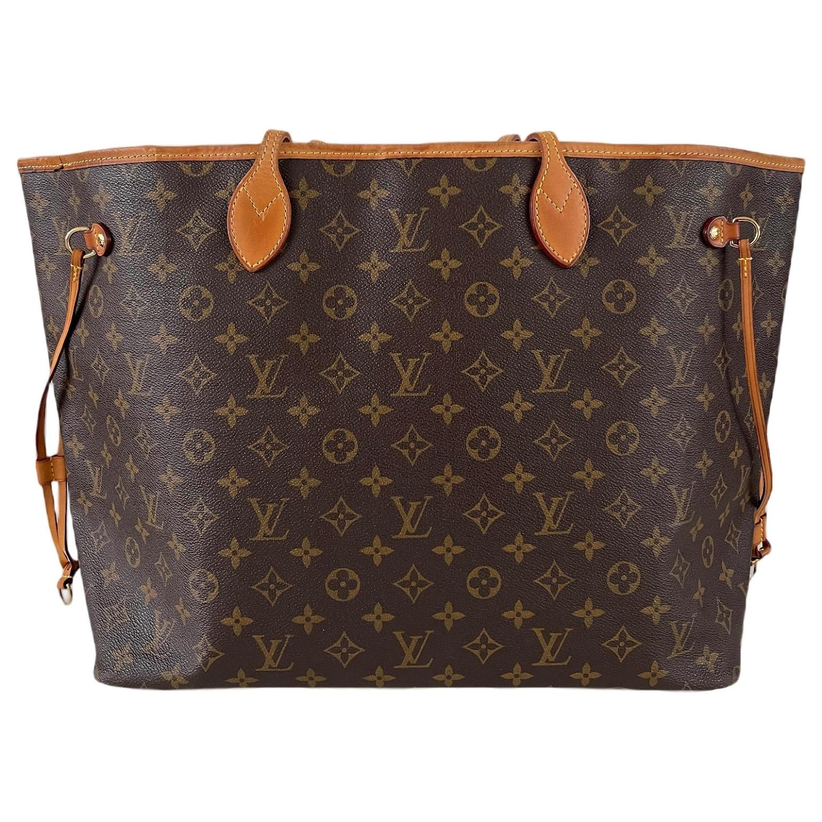 Neverfull Louis Vuitton Handbags Light brown Dark brown Leather