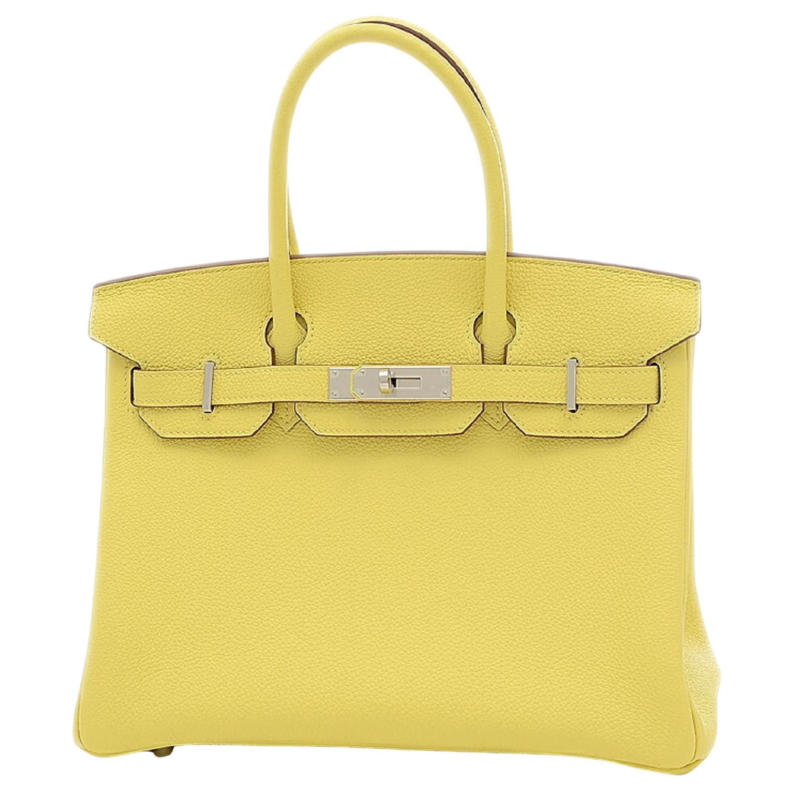 Hermès HERMES BIRKIN 30 Yellow Leather ref.851063 - Joli Closet