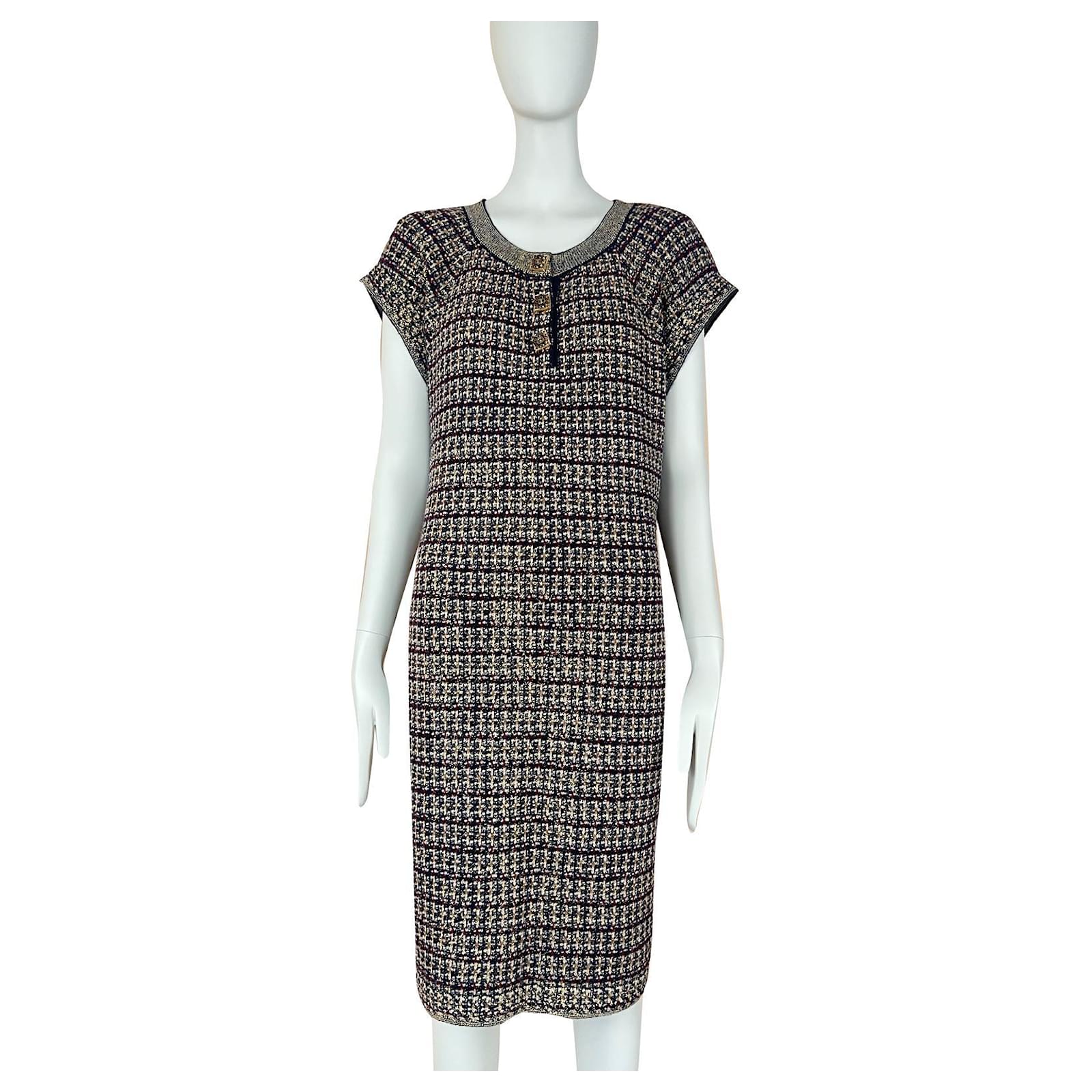 Multi Tweed Jewel Dress