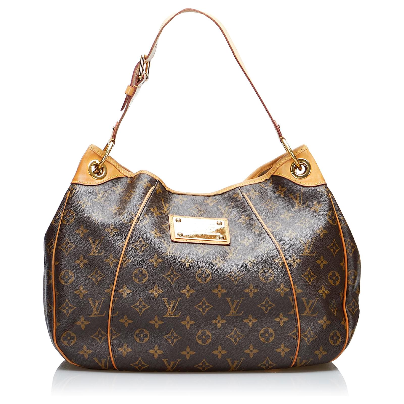 Galliera cloth handbag Louis Vuitton Brown in Cloth - 15669578