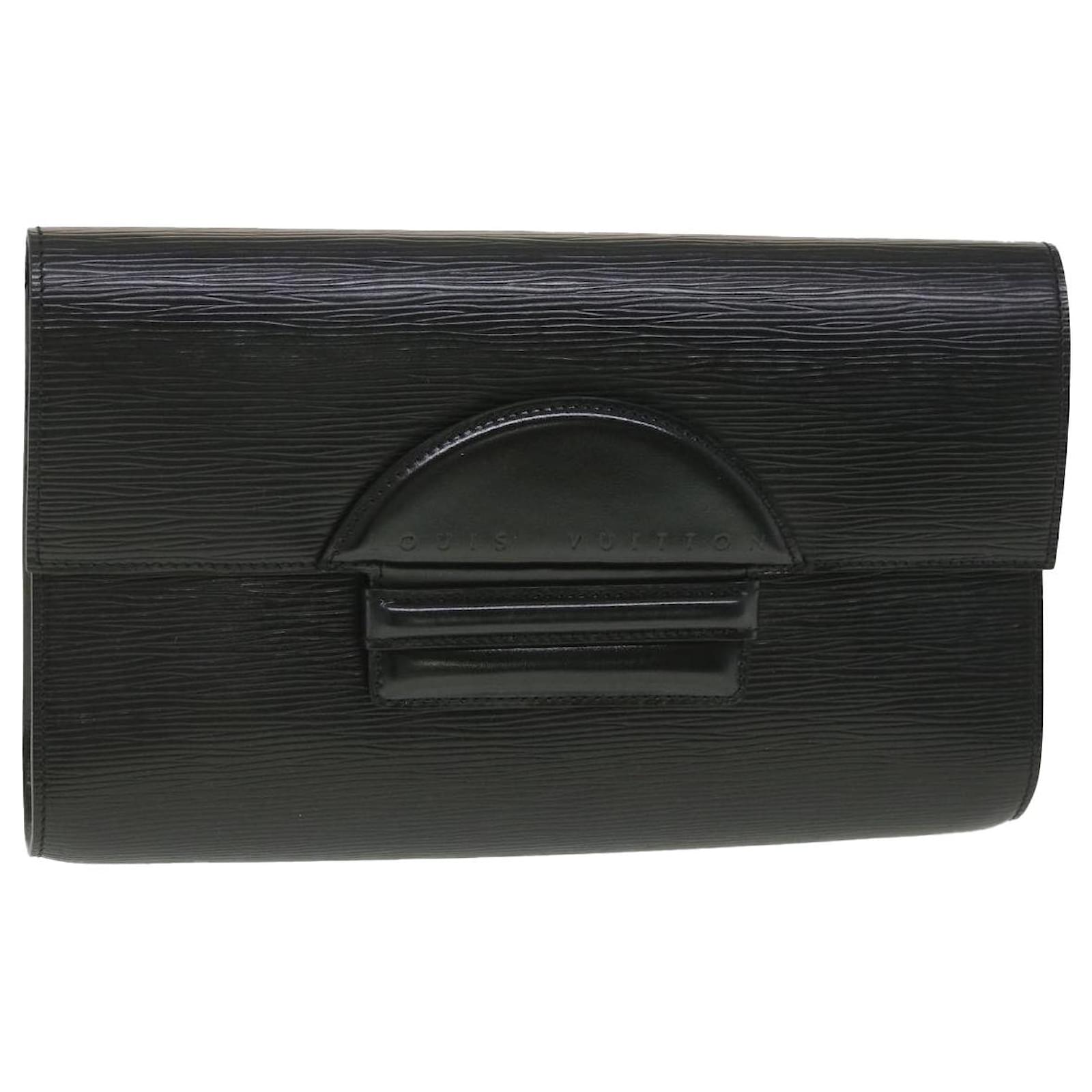 LOUIS VUITTON Epi Chaillot Clutch Bag Black M52542 LV Auth 38085