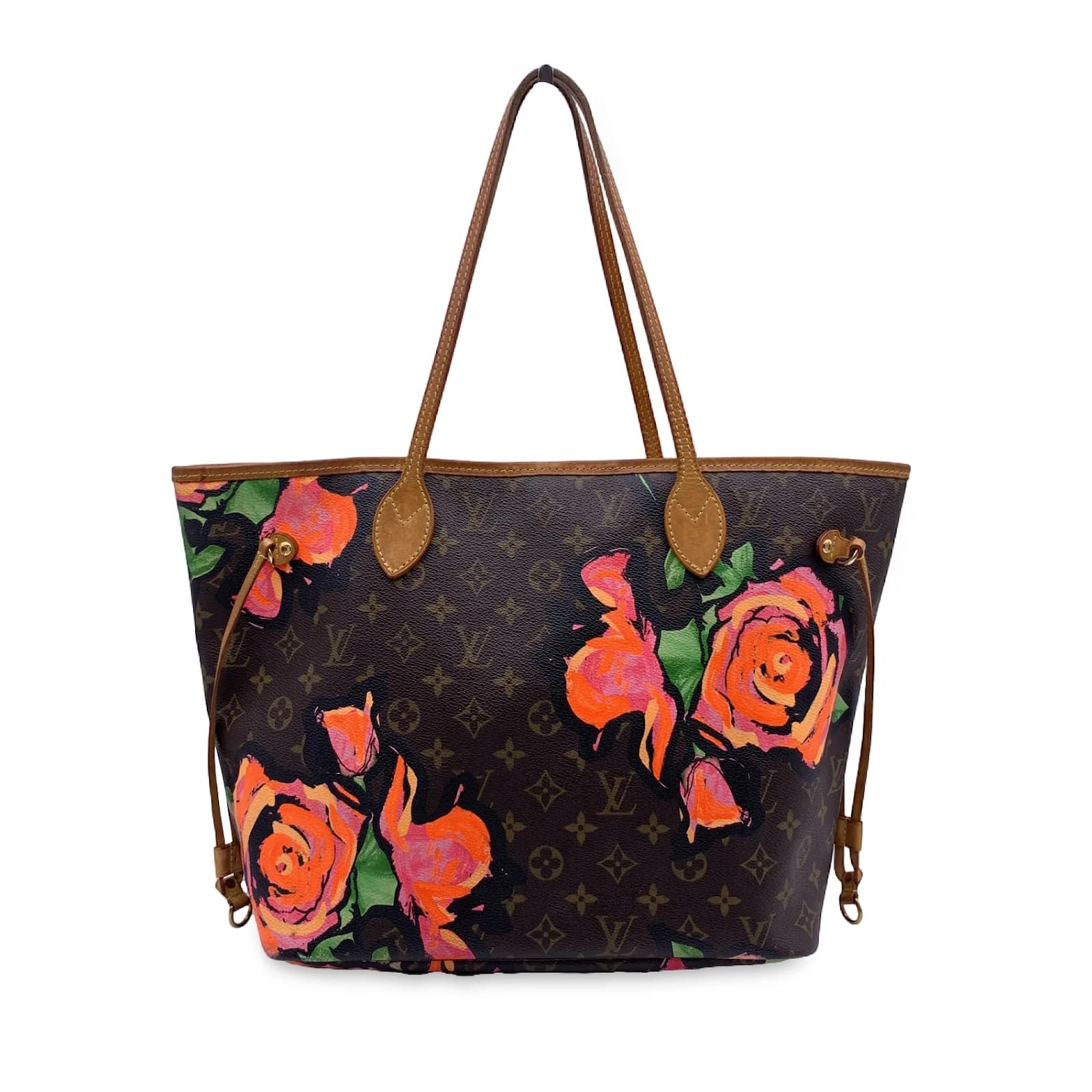 Louis Vuitton Monogram Canvas Steven Sprouse Roses Neverfull MM Bag Brown  Cloth ref.852936 - Joli Closet