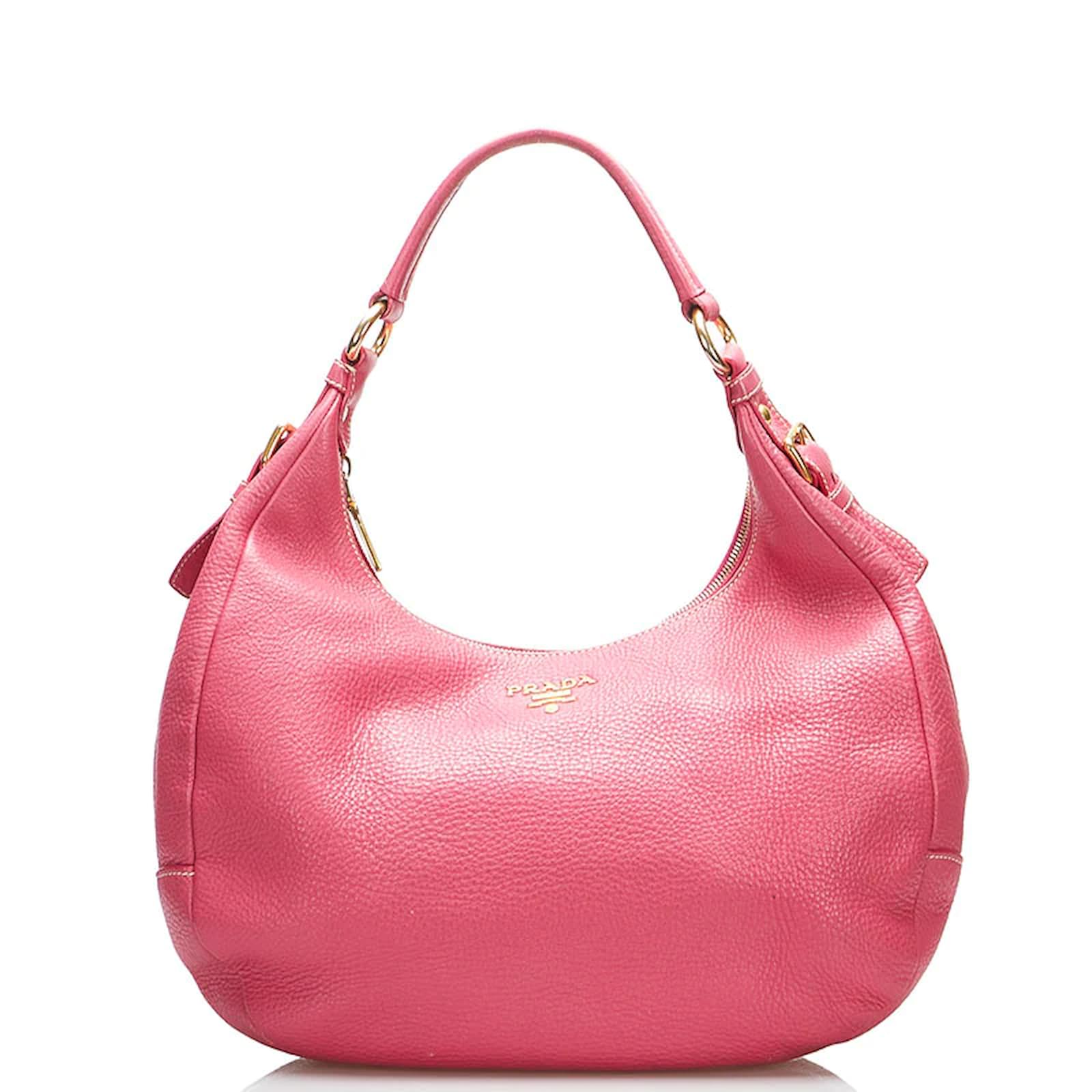 Prada leather online hobo