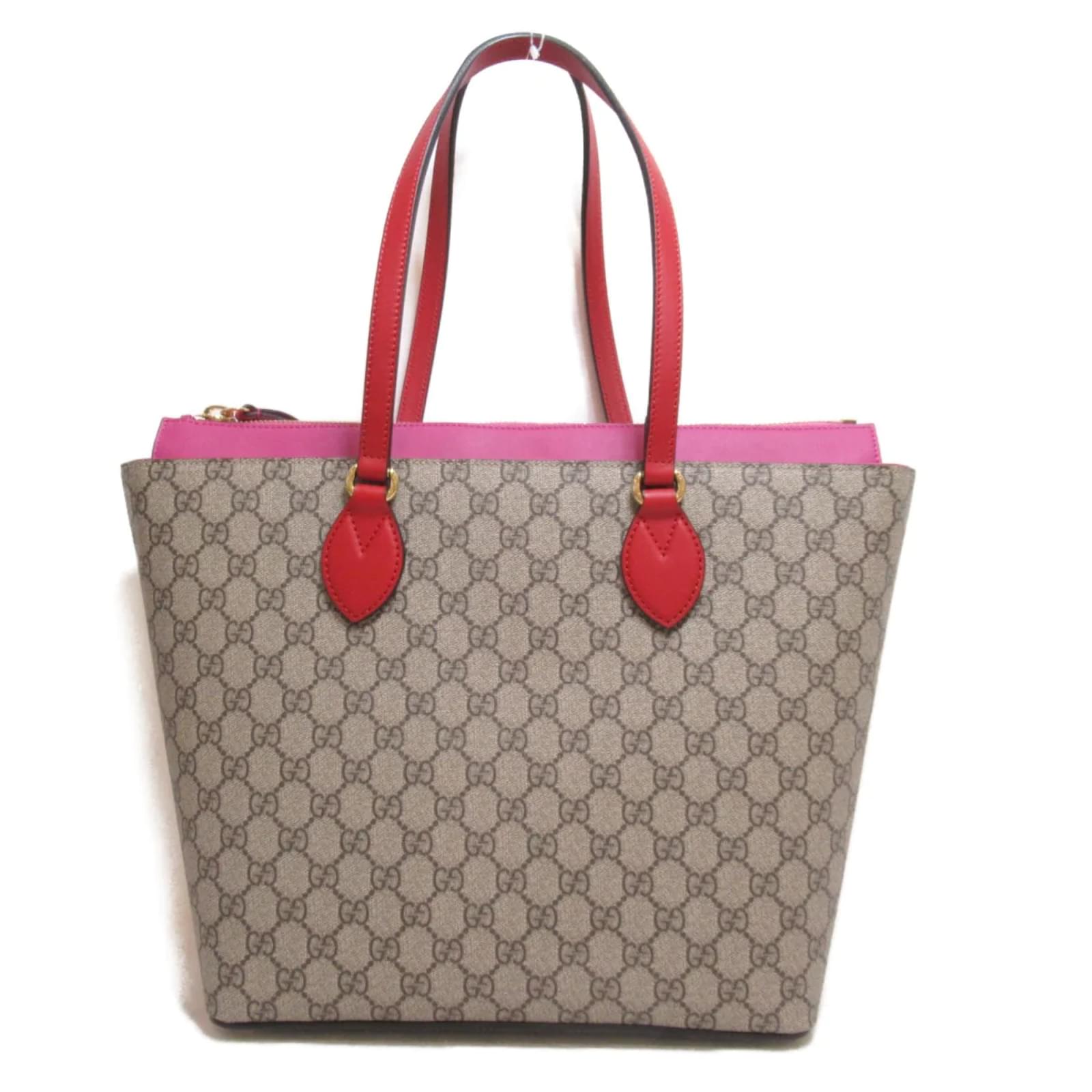 Gucci GG Supreme Linea A Zip Tote 415721 Beige Cloth ref.853081