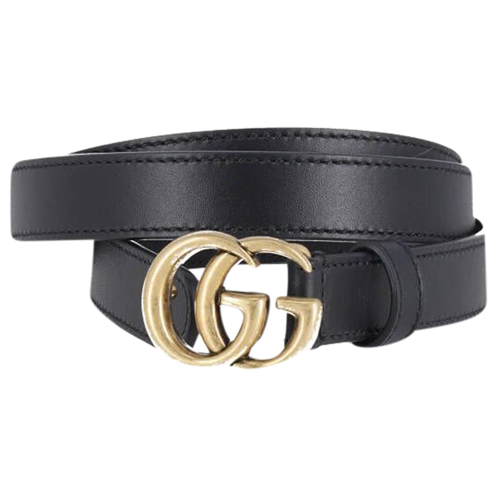 Gucci - Men's Belt with Double G Buckle - Black - Leather
