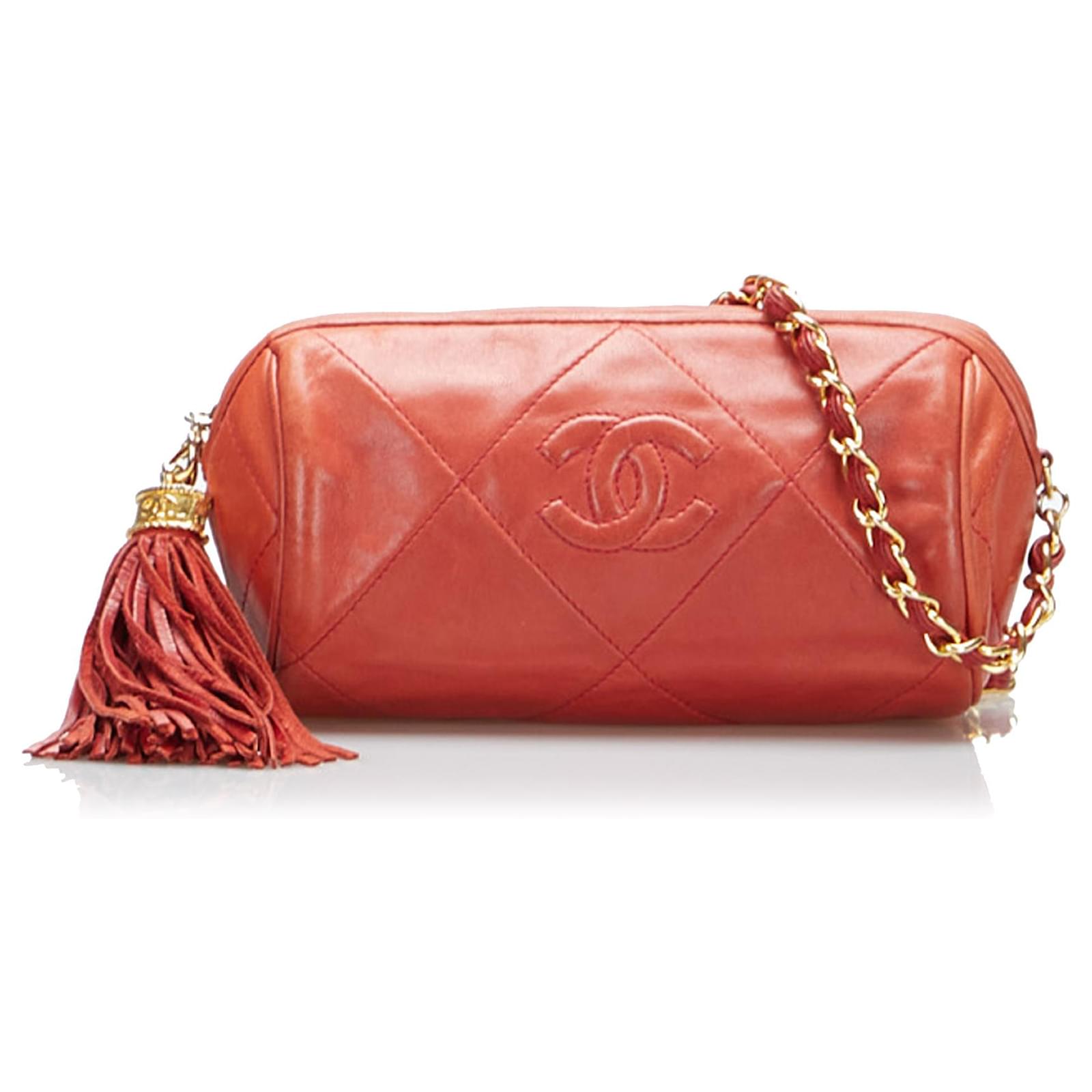 Chanel Red CC Timeless Crossbody Leather ref.854147 - Joli Closet