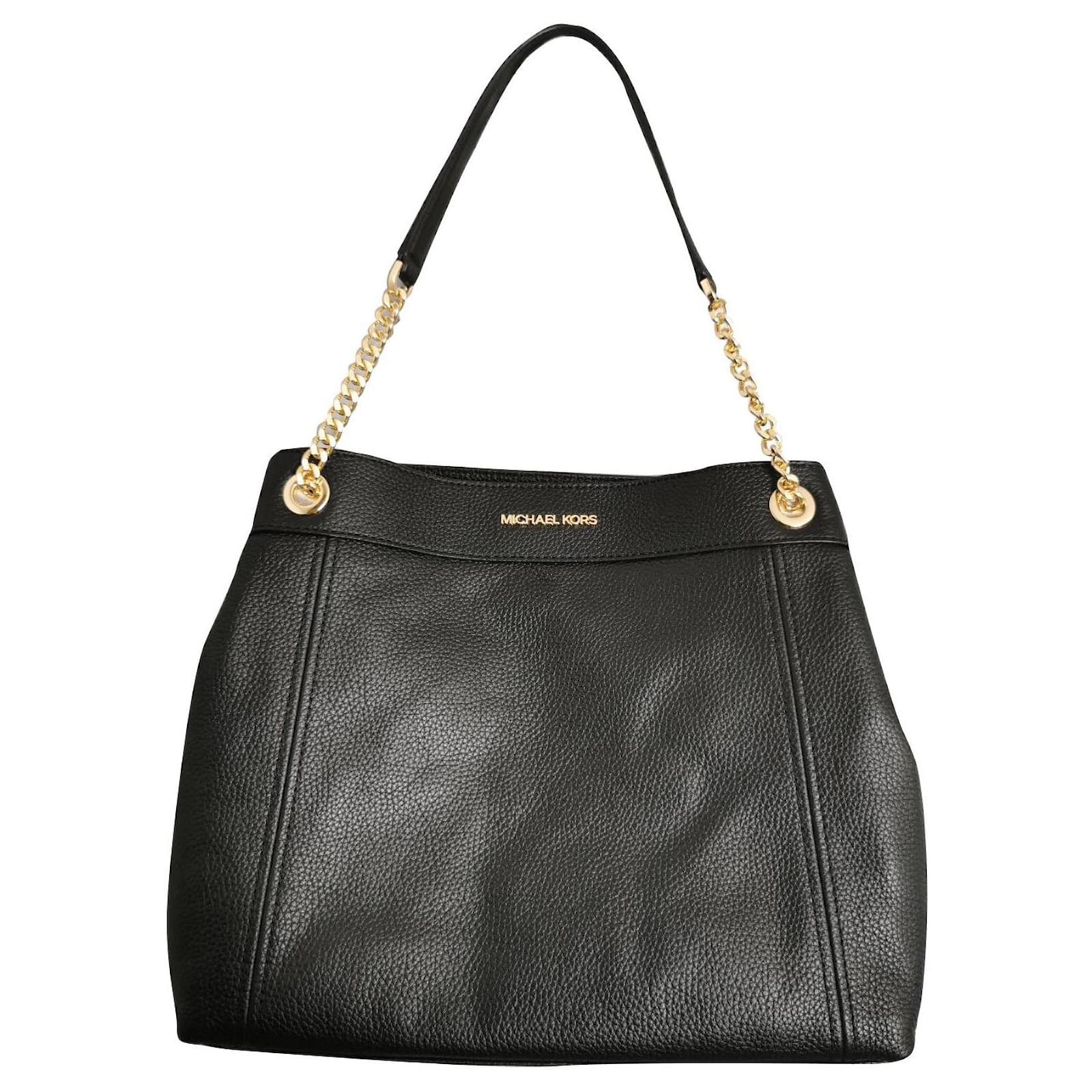 Michael Kors Fulton Large Black Leather Shoulder Bag – Jubilee Thrift