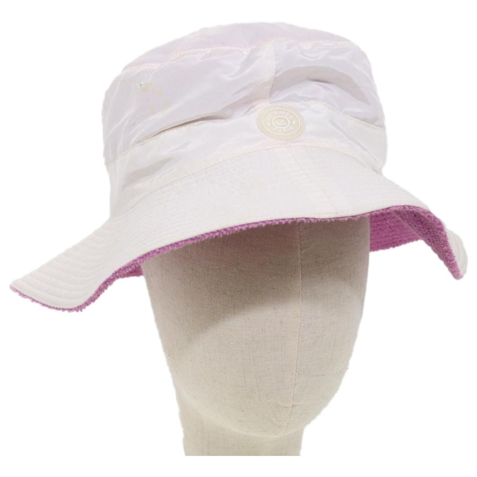 Hermès HERMES Hat nylon pile S White Auth yb027 ref.854839 