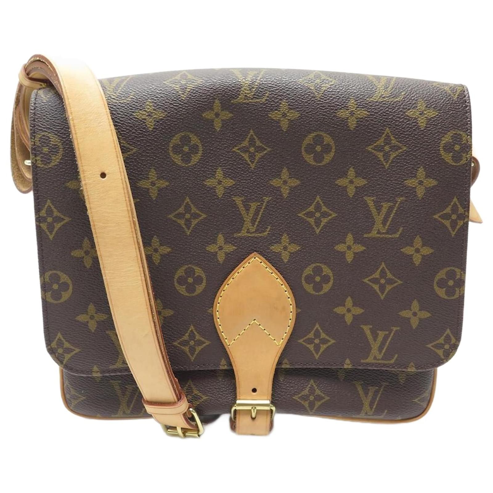 LOUIS VUITTON Monogram Cartouchiere MM Shoulder Bag Vintage M51253