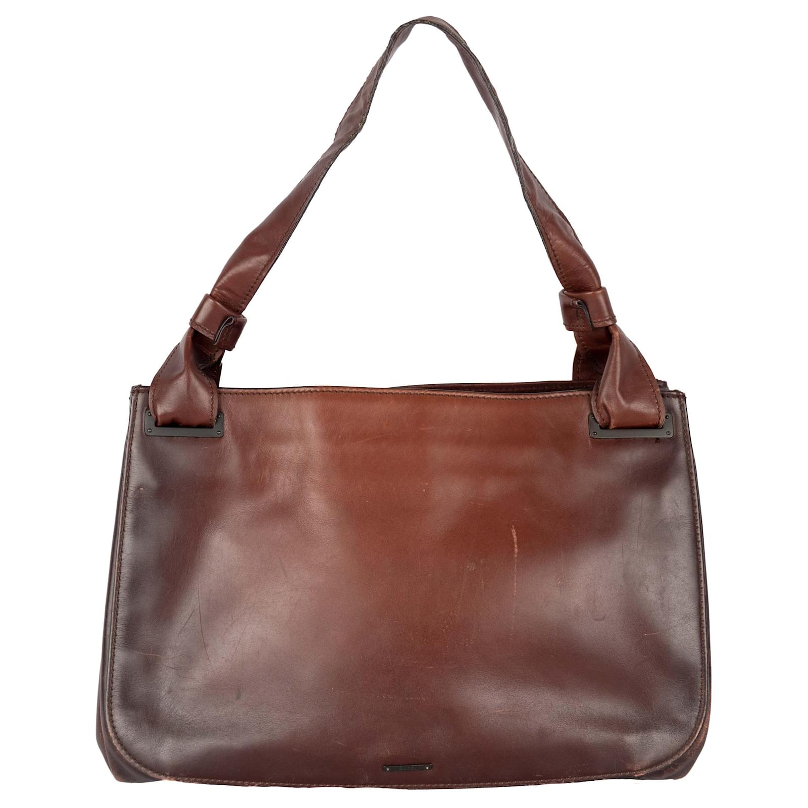 Gucci Vintage Shoulder Bag Dark red Leather ref.855107