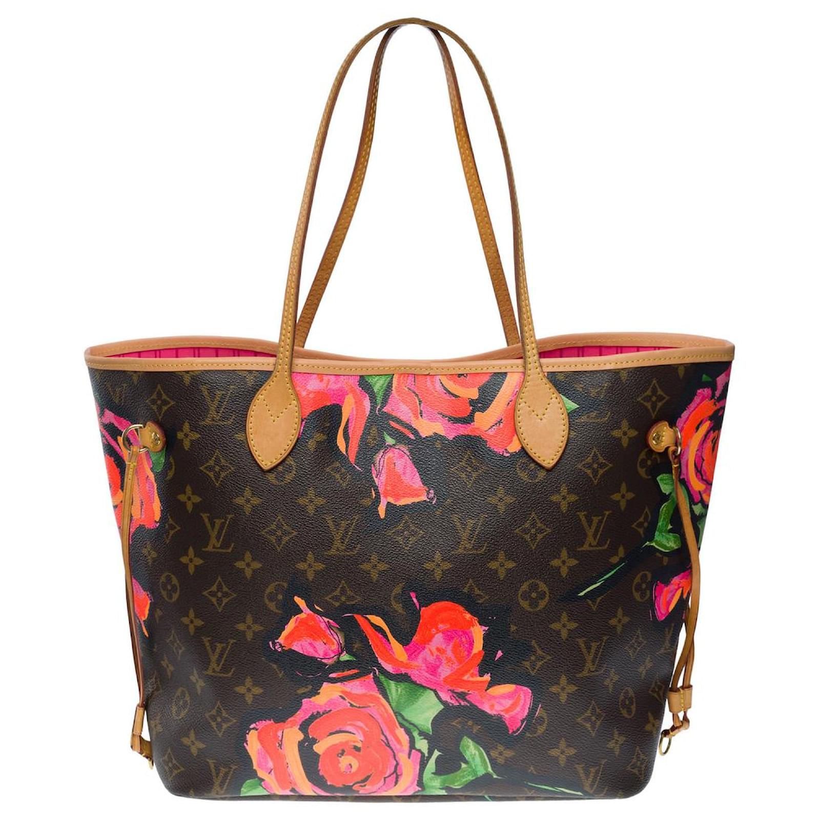 LOUIS VUITTON Neverfull MM Monogram Stephen Sprouse Roses Tote Bag
