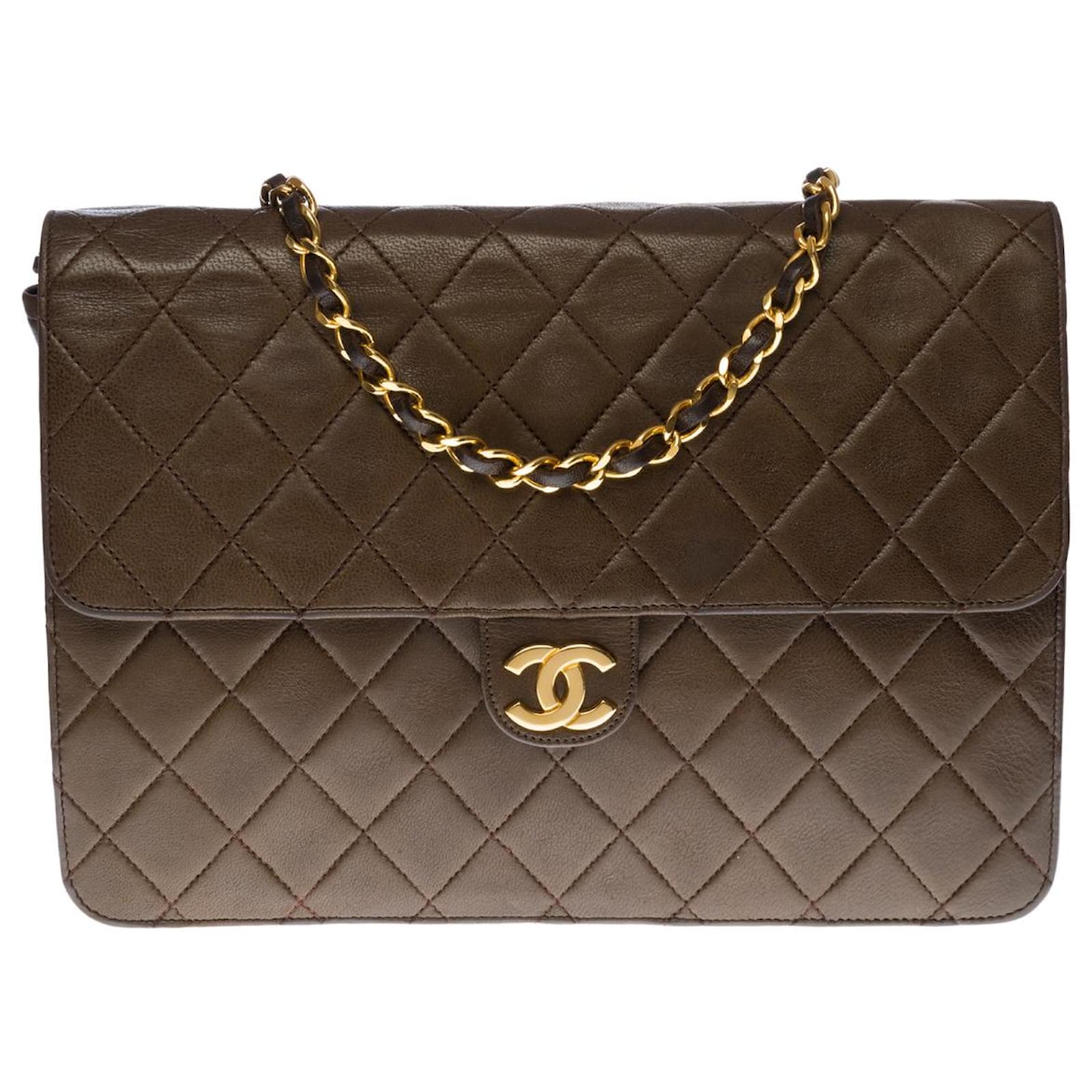 Chanel Silver Embossed Precious Symbols Single Flap Bag
