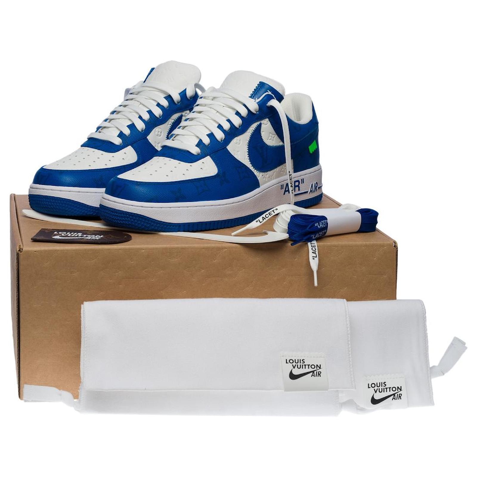 Brood Eerlijkheid Verzorger NEW - ULTRA LIMITED EDITION - NIKE X LOUIS VUITTON AIR FORCE SNEAKERS 1  "TEAM ROYALE" BLUE AND WHITE-100698 ref.855555 - Joli Closet