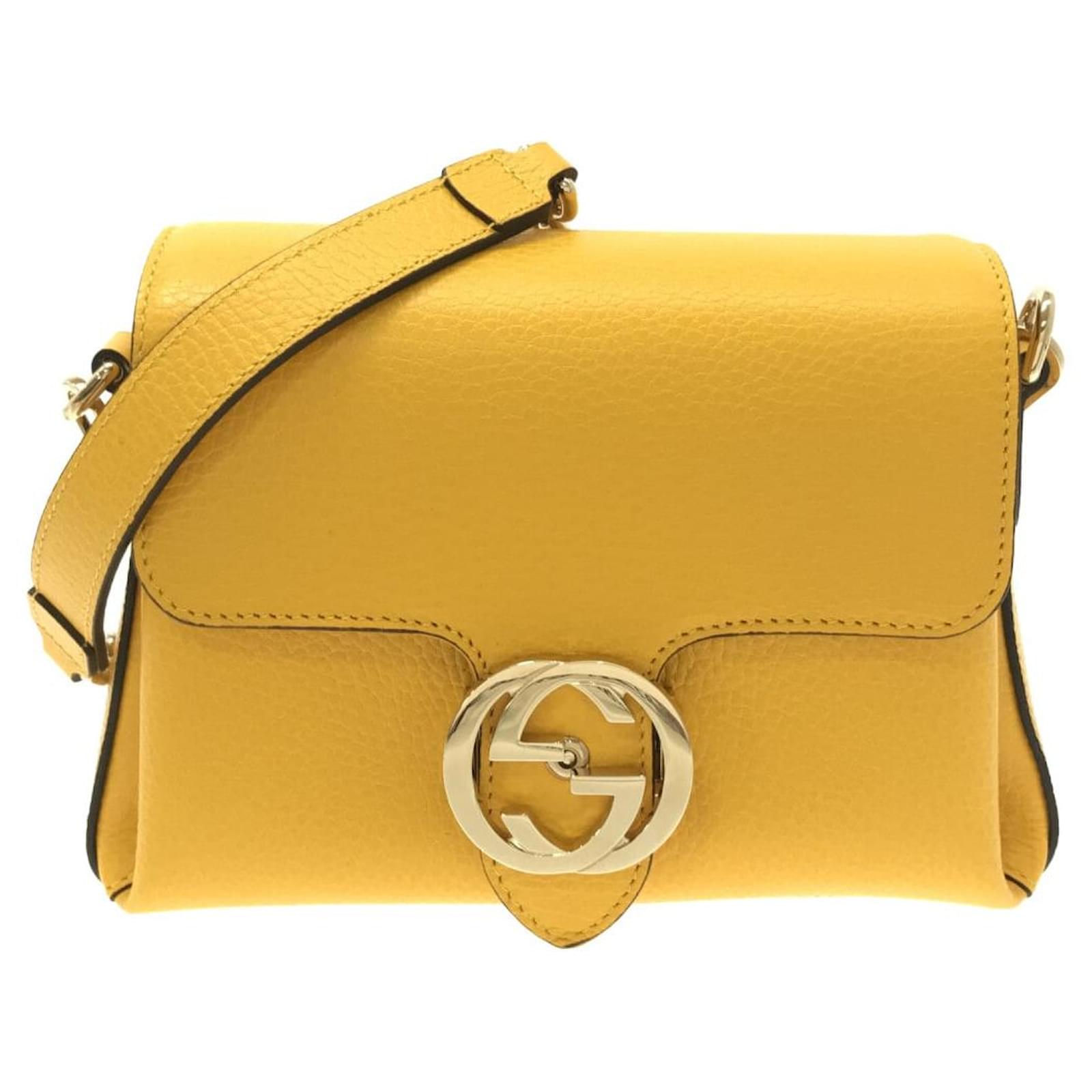 Gucci Interlocking G Yellow Leather ref.855887 - Joli Closet