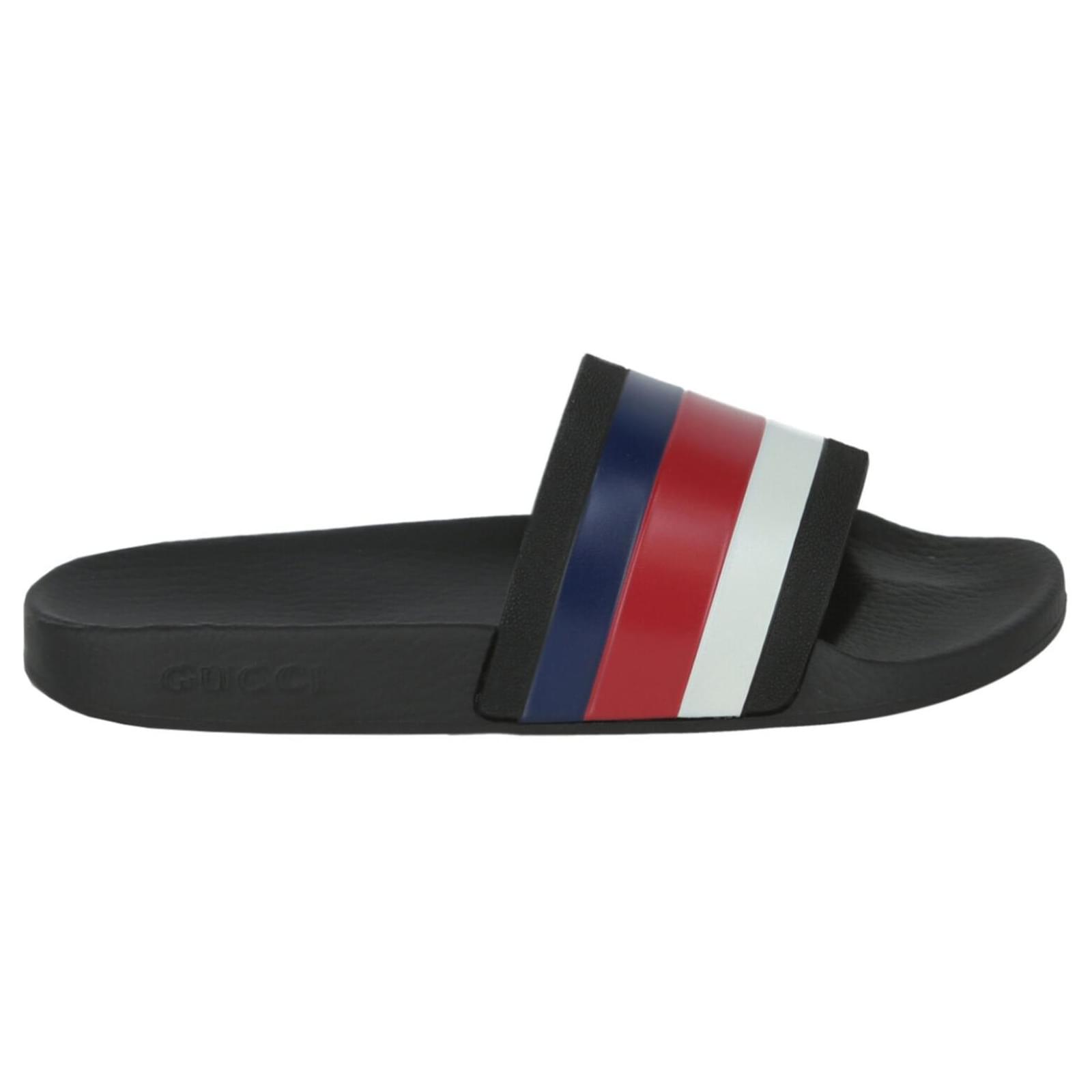 Gucci slides discount blue red white