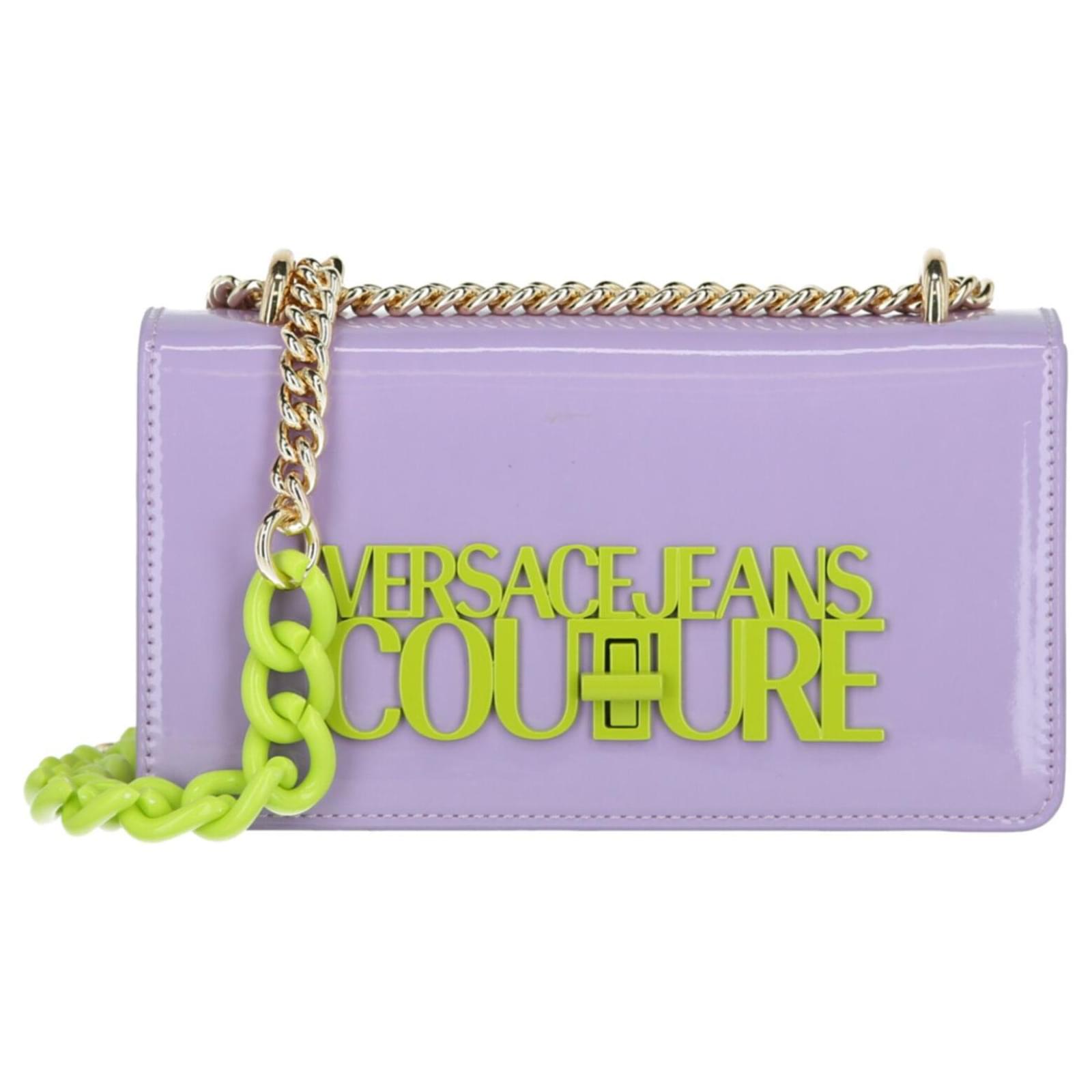 VERSACE JEANS COUTURE: bag in quilted nylon - Lilac