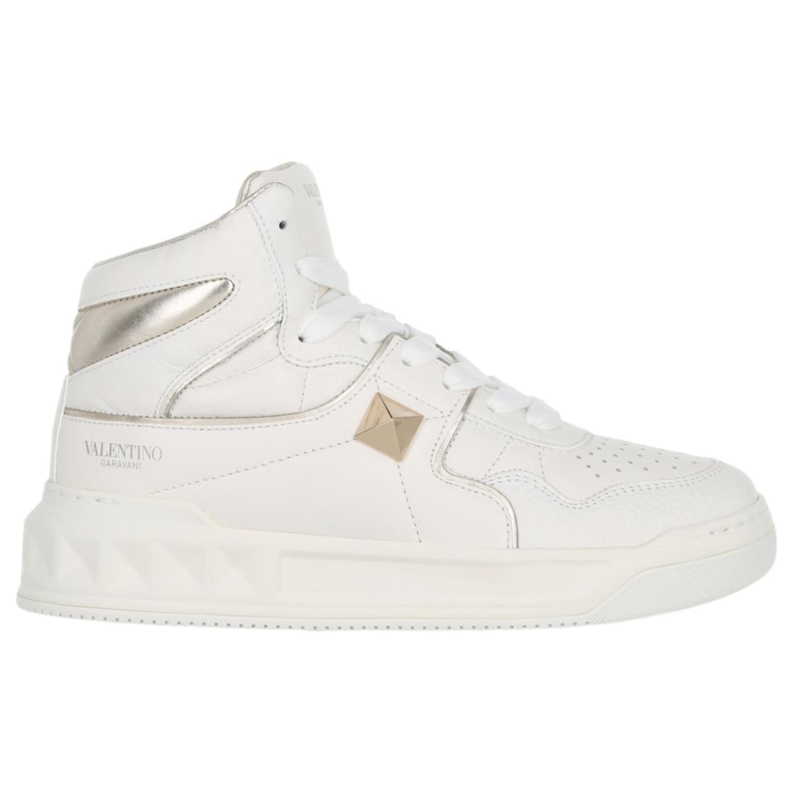 Valentino Garavani Valentino One Stud High-Top Sneaker White