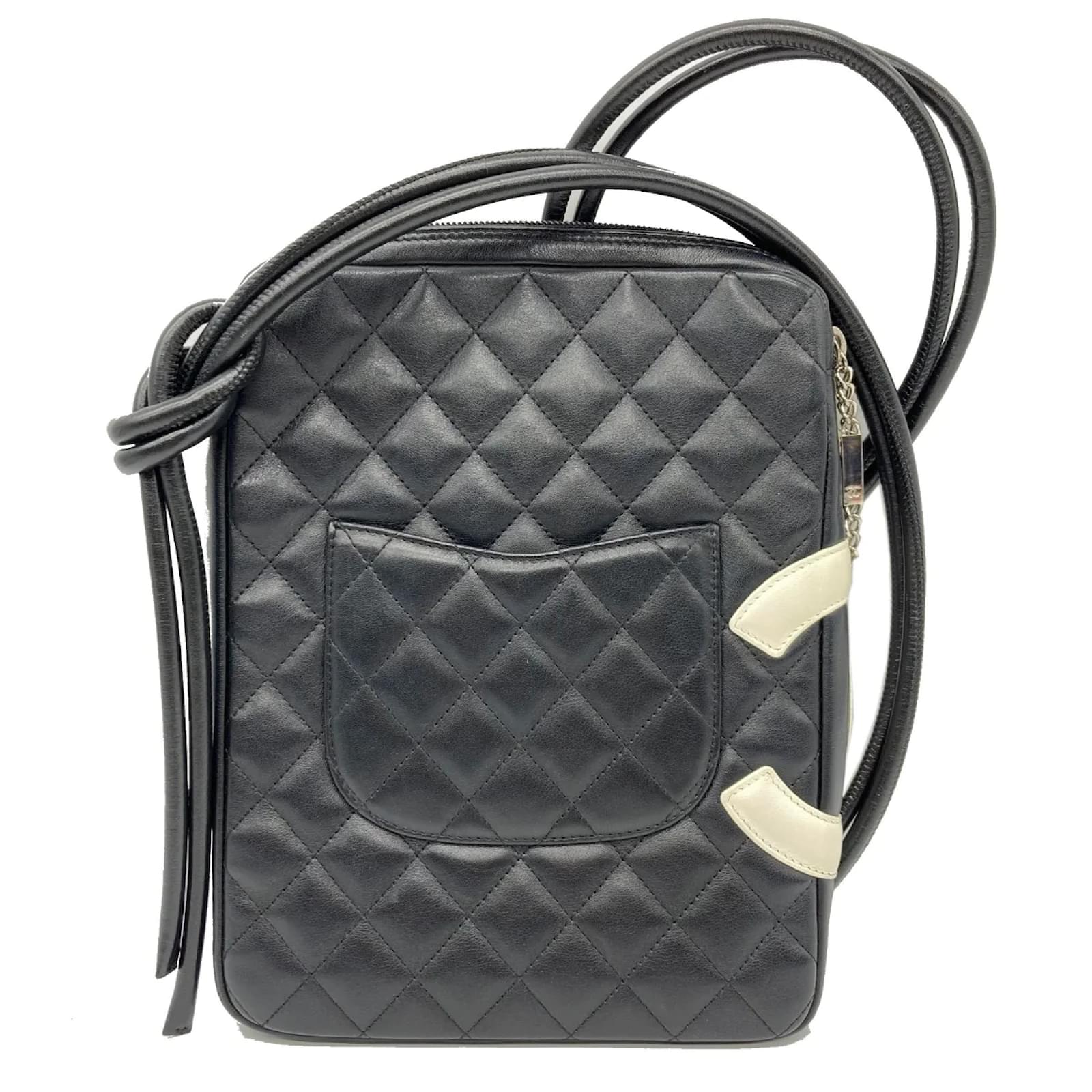 Chanel Cambon Leather Crossbody Bag In Black