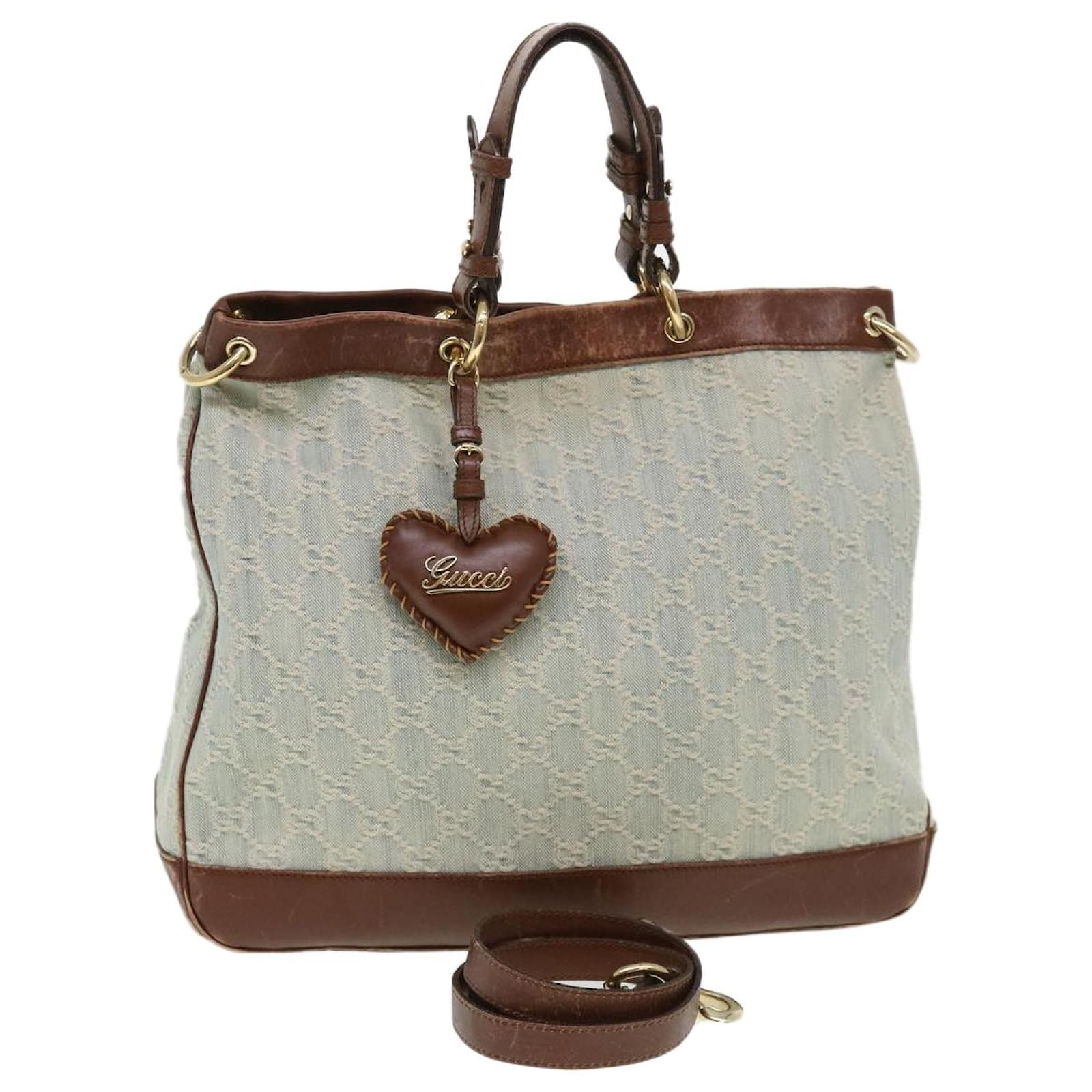 Gucci GG Canvas Hand Bag 2way Blue 282342 Auth yk6270 ref.JC856803