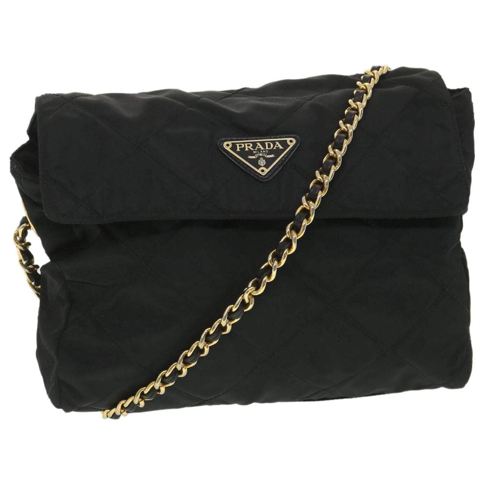 ☆人気☆【PRADA】Nylon Quilted Chain Mini Shoulder Bag☆ PRADA Nylon Quilted Chain Mini Shoulder Bag Handbag Sacoche