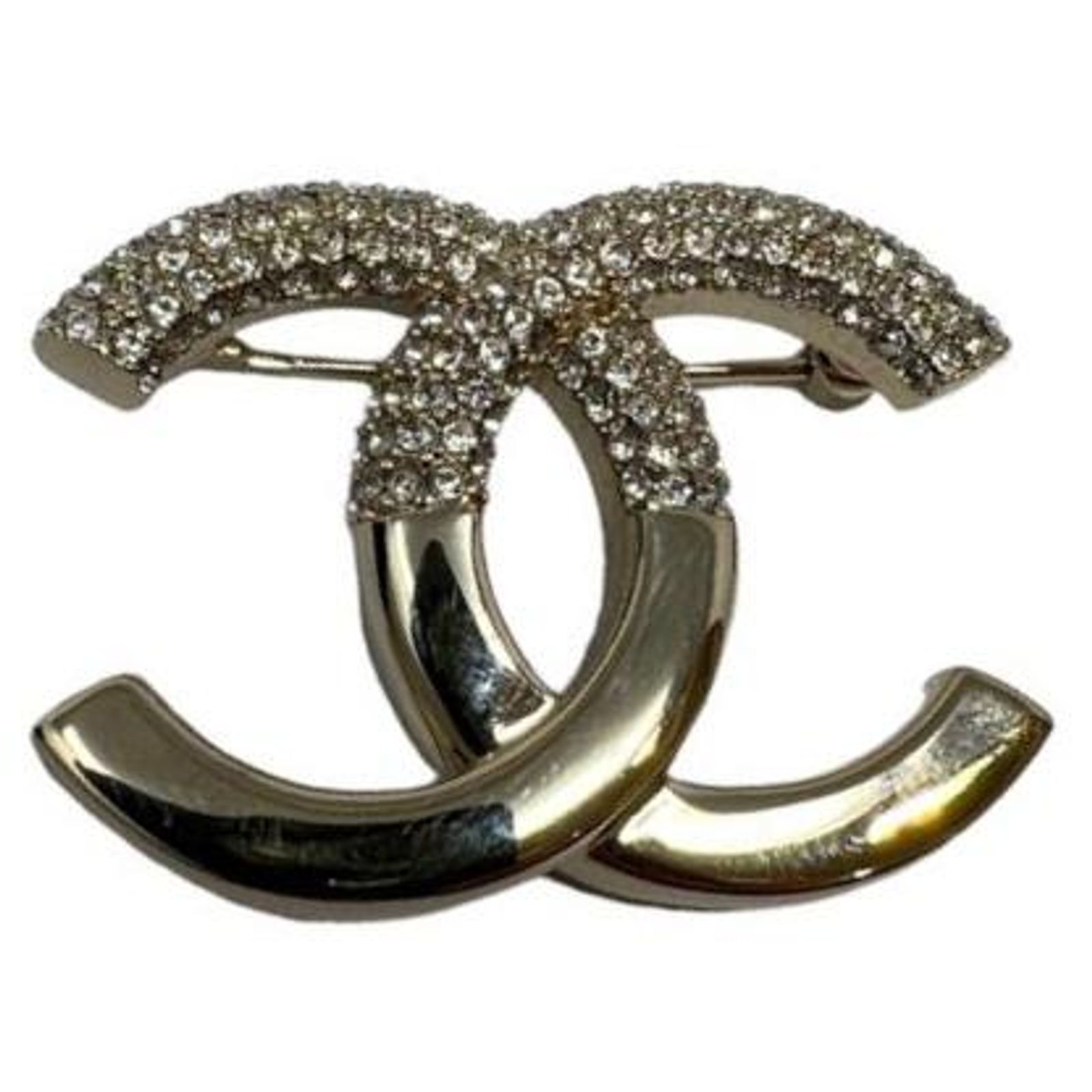 Broche Vintage Métal Doré - Enfants Et Chat - Alliage - Occasion - Sans Marque