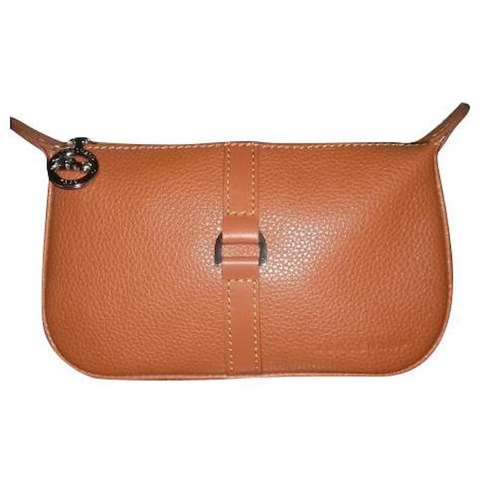Longchamp Pebbled Leather Red Foldable Wristlet Clutch Bag Purse | eBay