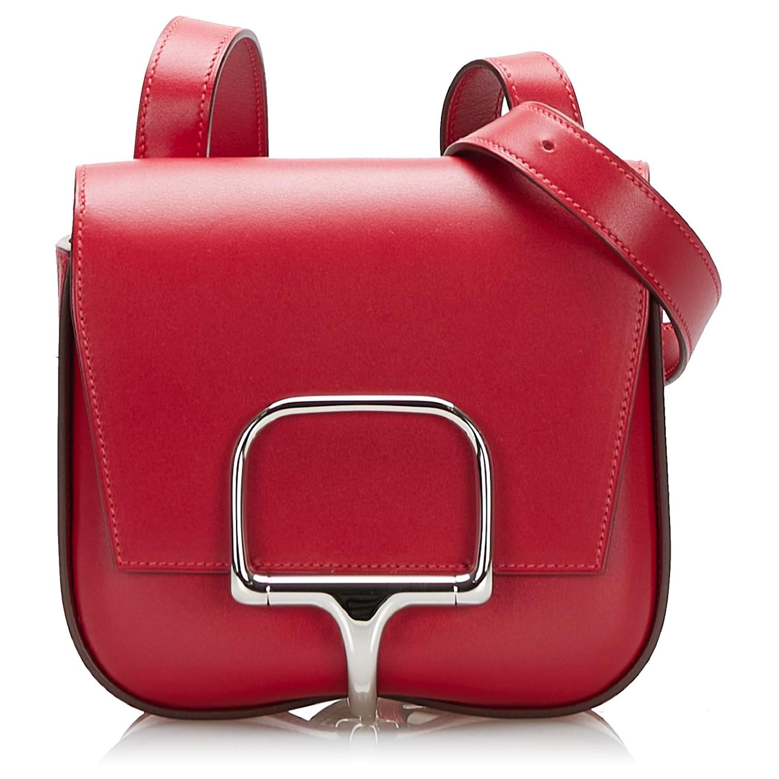 Hermès Hermes Red Della Cavalleria Crossbody Bag Leather Pony-style ...