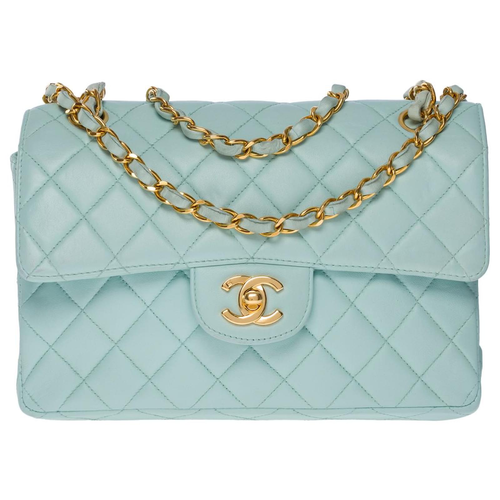 Chanel TIMELESS CROSSBODY BAG 23 lined-sided water-green