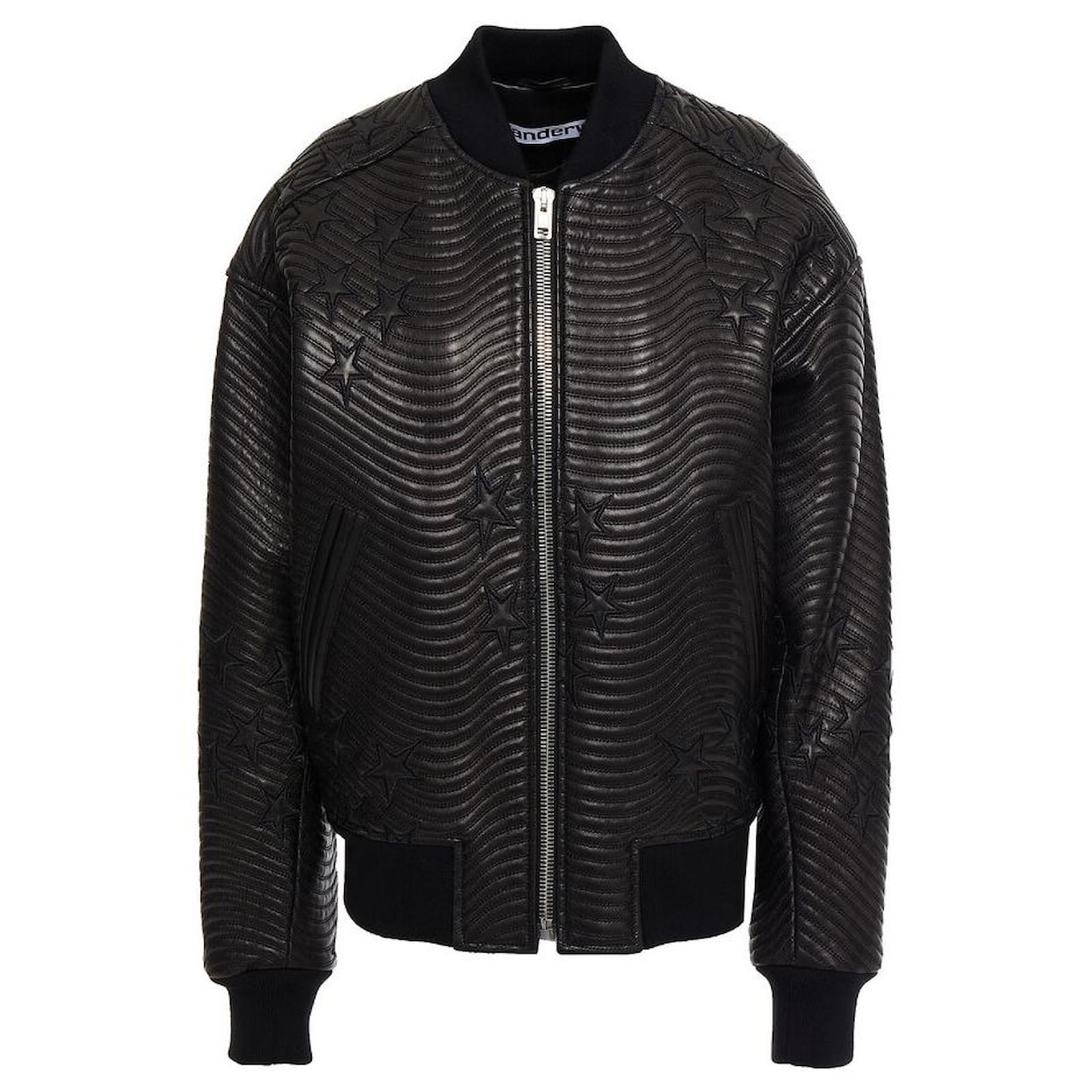 ALEXANDER WANG】CROC LEATHER JACKET S